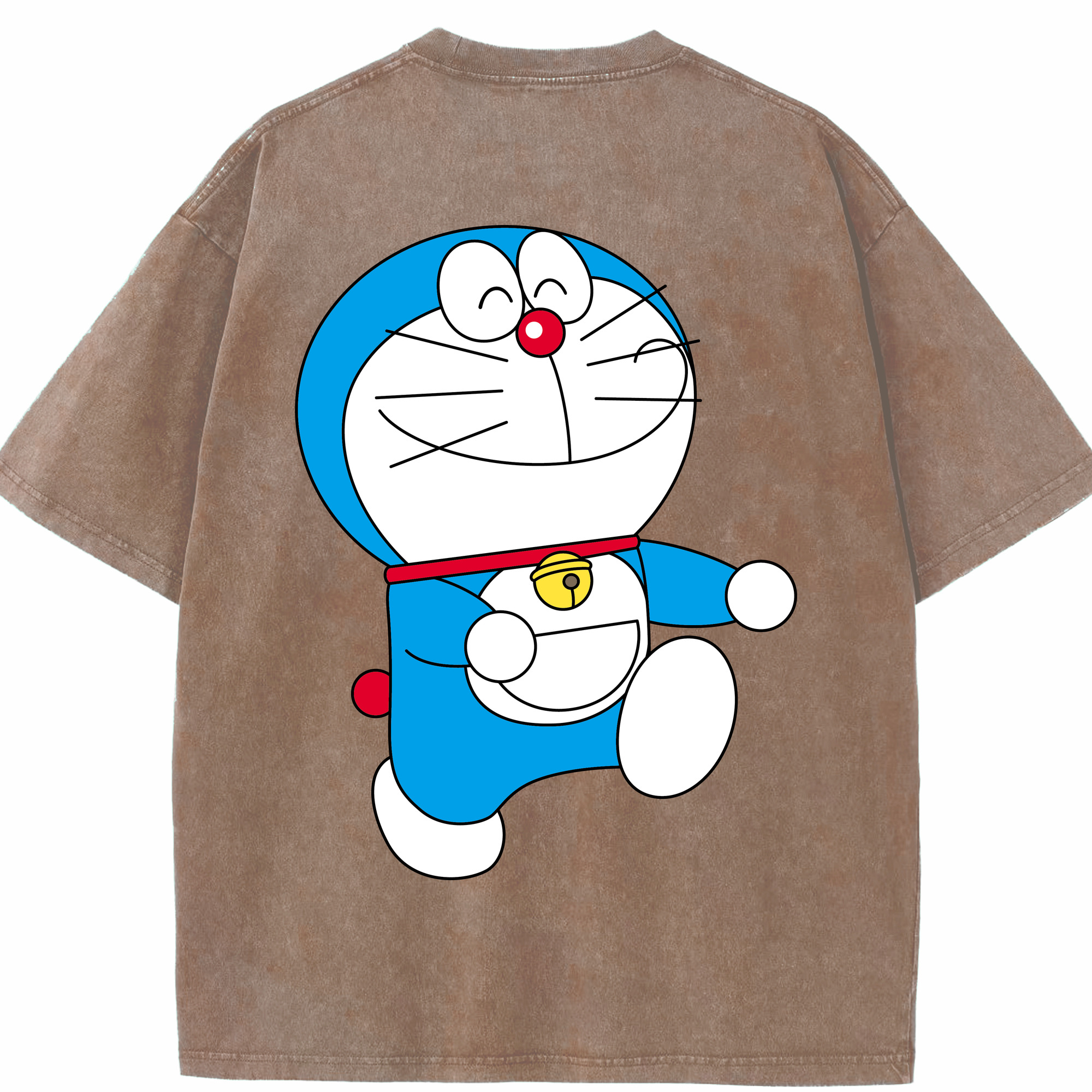 （画像用） ドラえもん Doraemon 綿100% ヴィンテージ風 半袖Tシャツ（背面プリント）