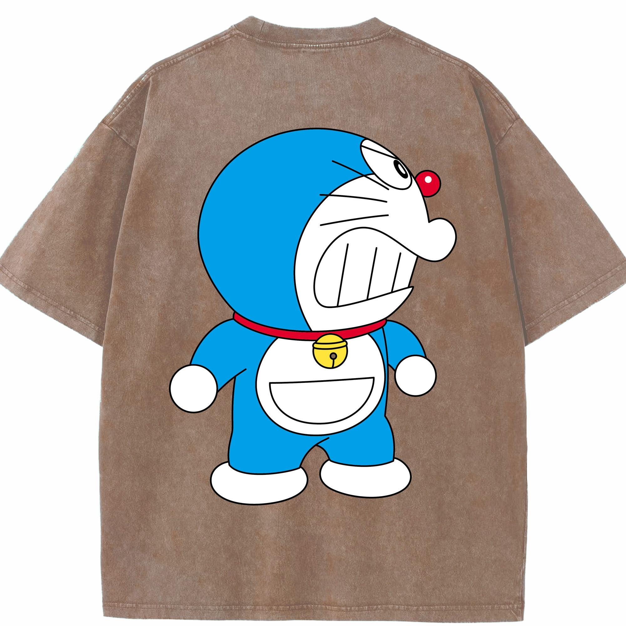（画像用） ドラえもん Doraemon 綿100% ヴィンテージ風 半袖Tシャツ（背面プリント）