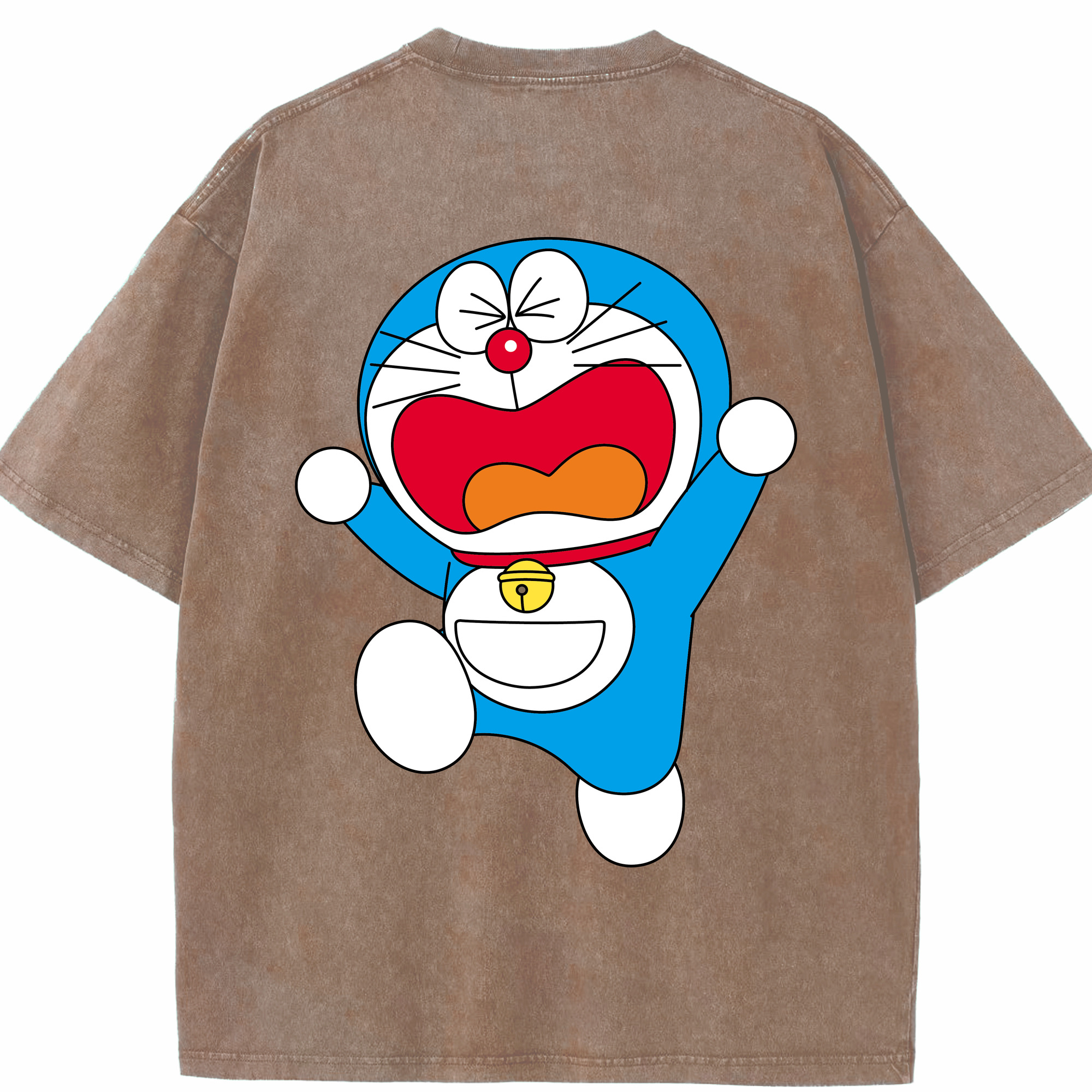 （画像用） ドラえもん Doraemon 綿100% ヴィンテージ風 半袖Tシャツ（背面プリント）