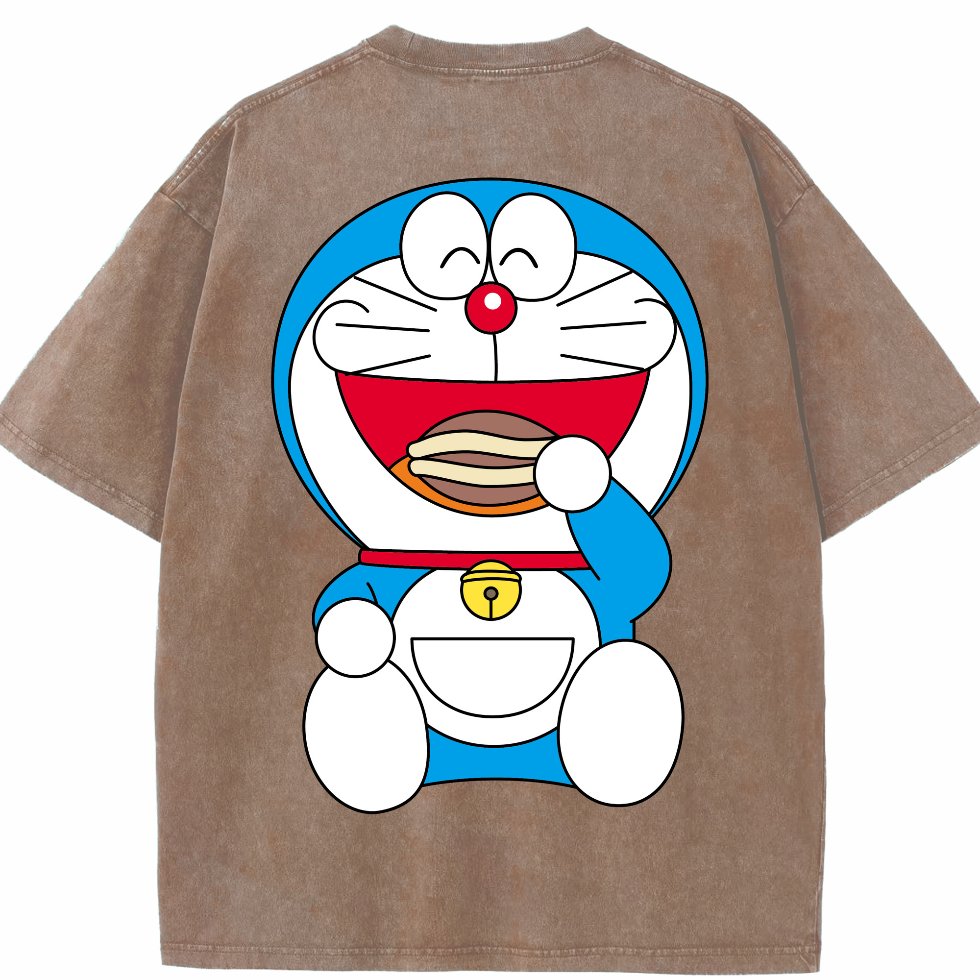 （画像用） ドラえもん Doraemon 綿100% ヴィンテージ風 半袖Tシャツ（背面プリント）