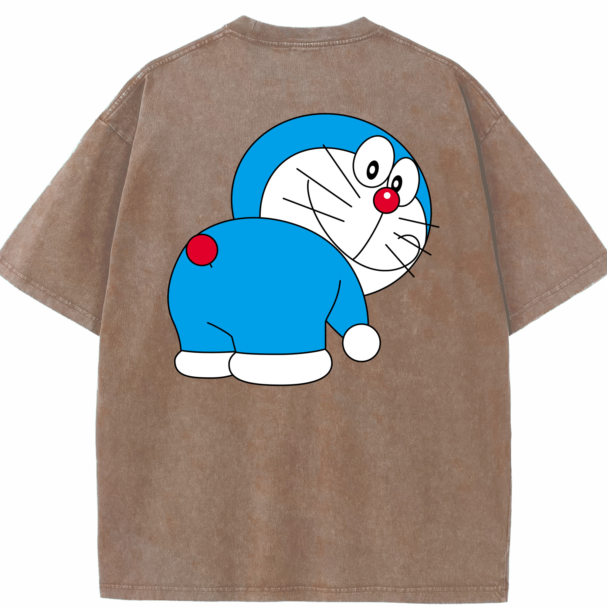 （画像用） ドラえもん Doraemon 綿100% ヴィンテージ風 半袖Tシャツ（背面プリント）