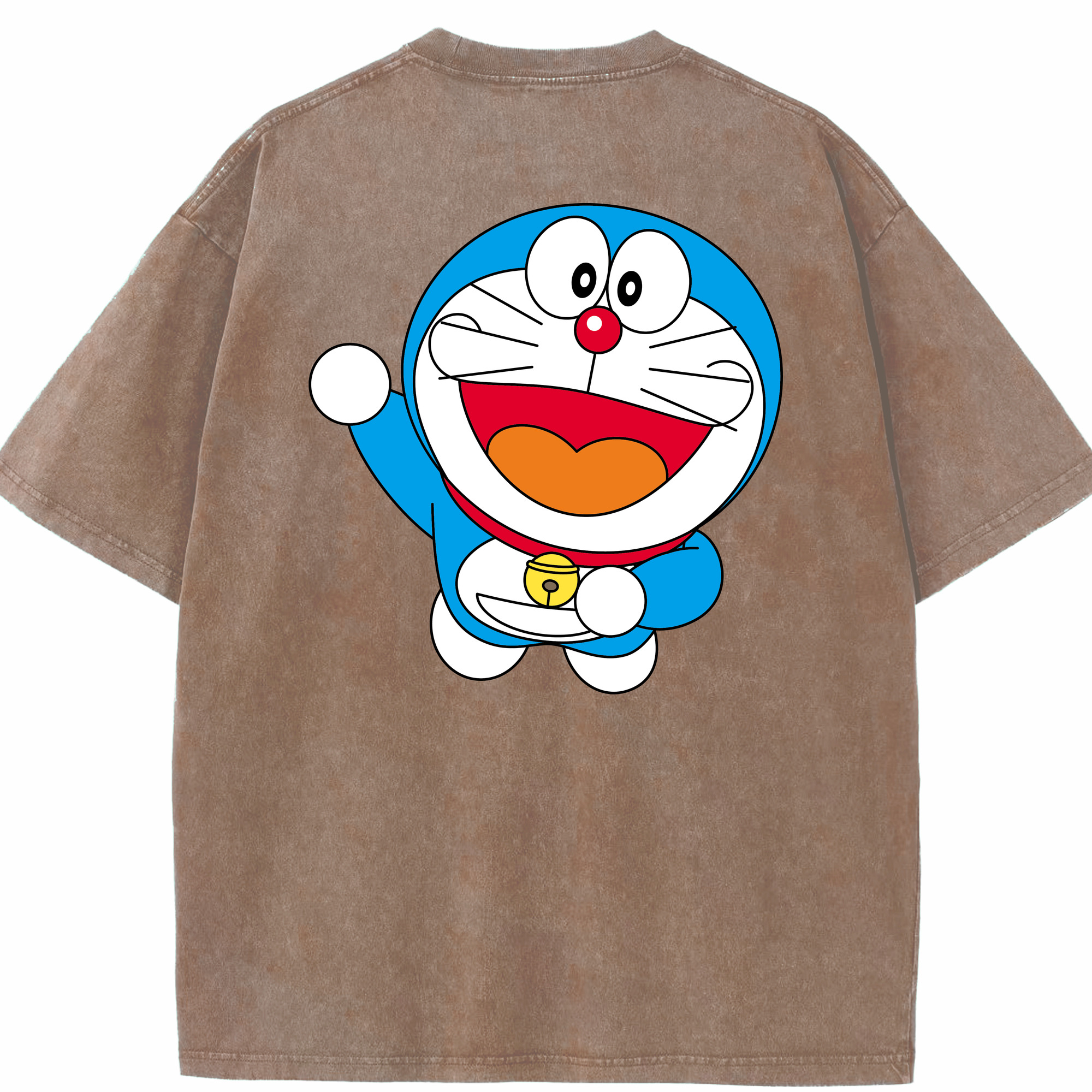（画像用） ドラえもん Doraemon 綿100% ヴィンテージ風 半袖Tシャツ（背面プリント）