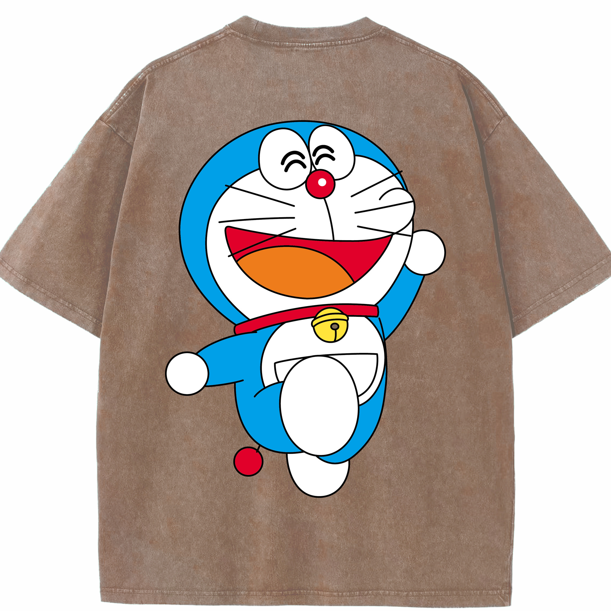 （画像用） ドラえもん Doraemon 綿100% ヴィンテージ風 半袖Tシャツ（背面プリント）