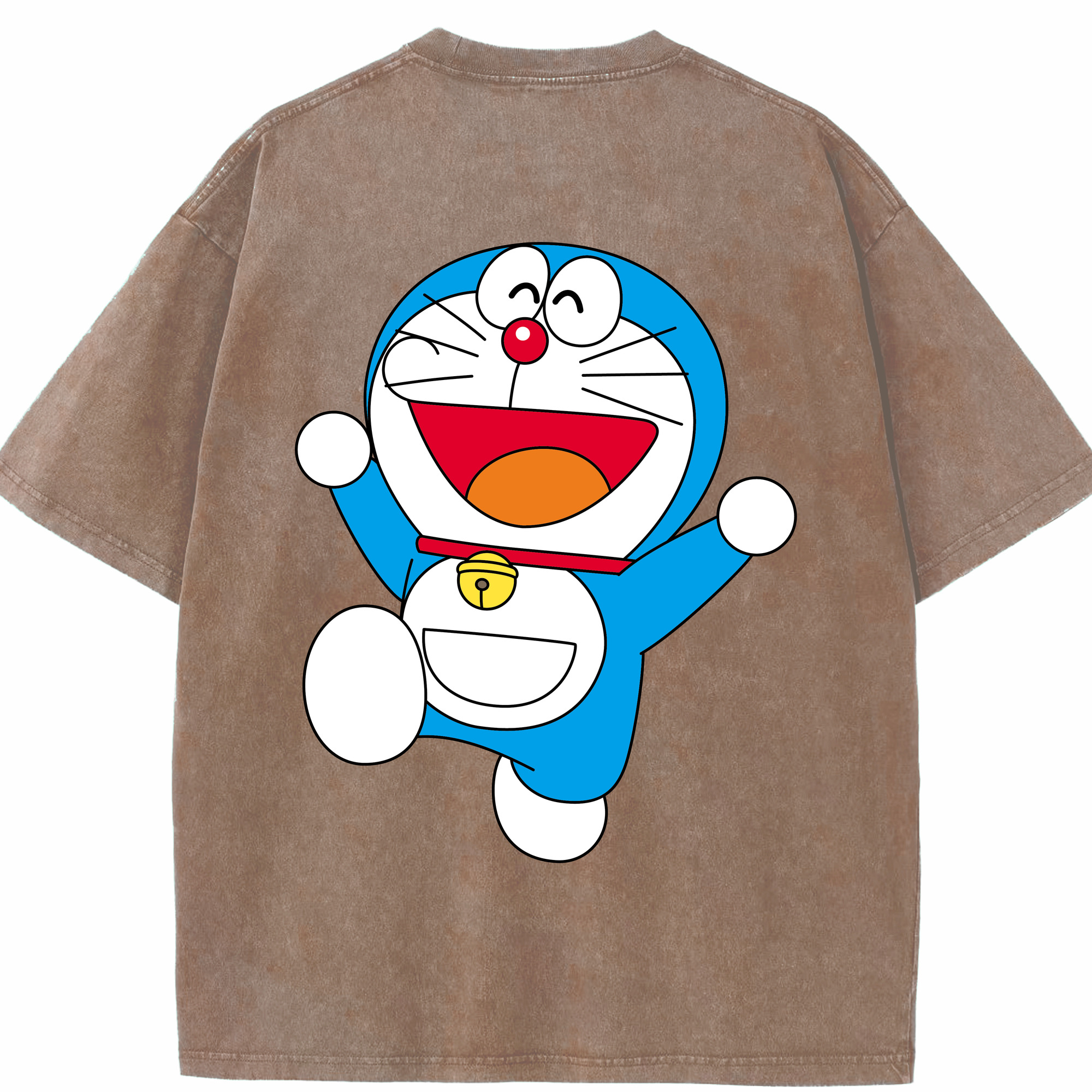 （画像用） ドラえもん Doraemon 綿100% ヴィンテージ風 半袖Tシャツ（背面プリント）