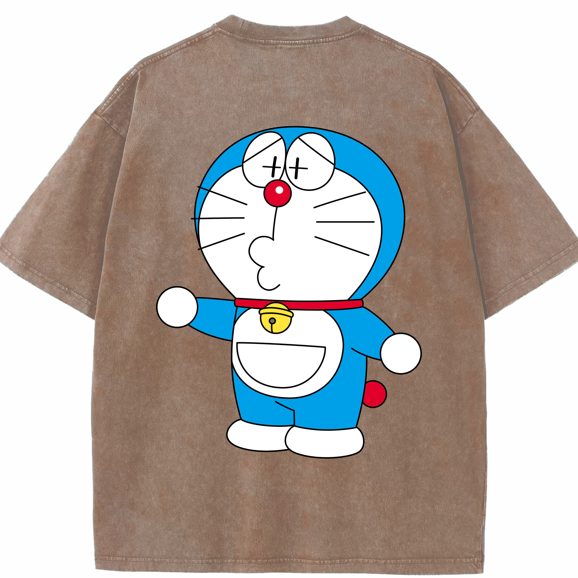 （画像用） ドラえもん Doraemon 綿100% ヴィンテージ風 半袖Tシャツ（背面プリント）