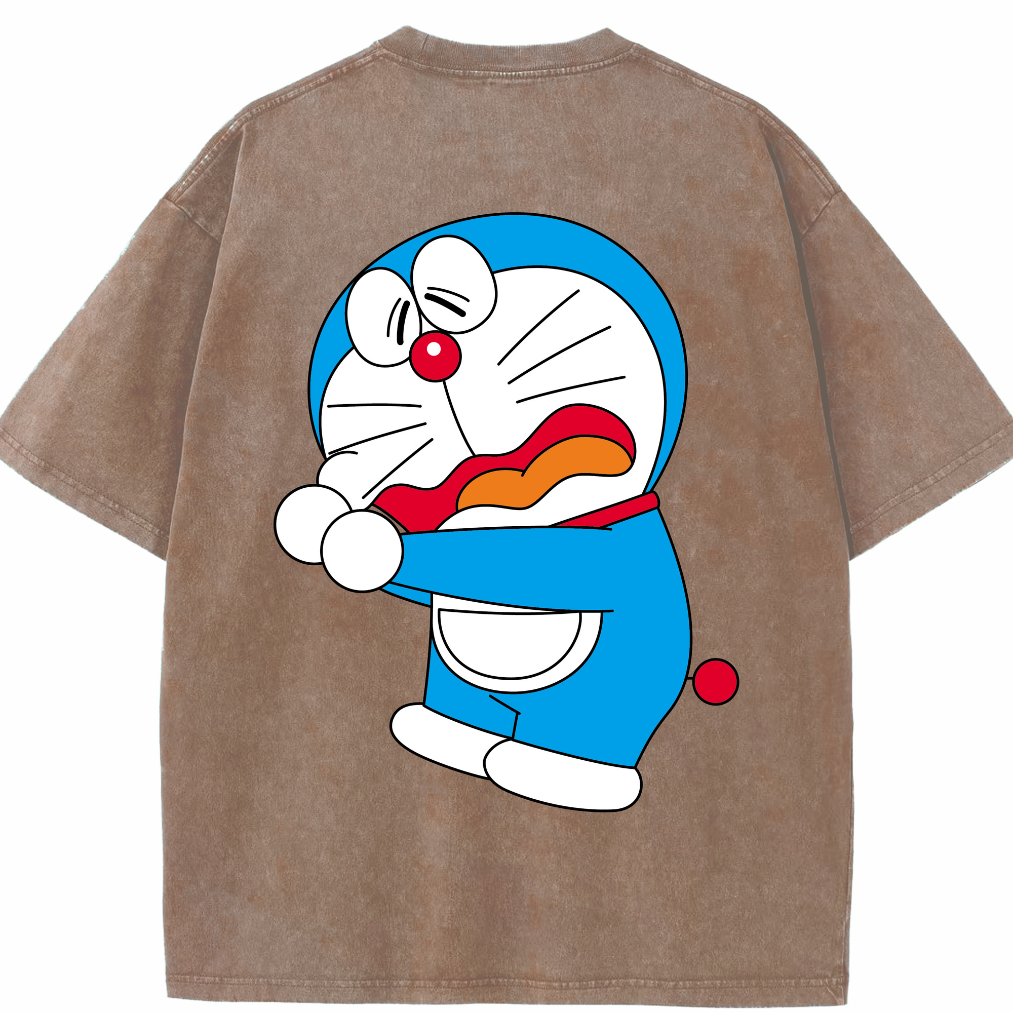 （画像用） ドラえもん Doraemon 綿100% ヴィンテージ風 半袖Tシャツ（背面プリント）