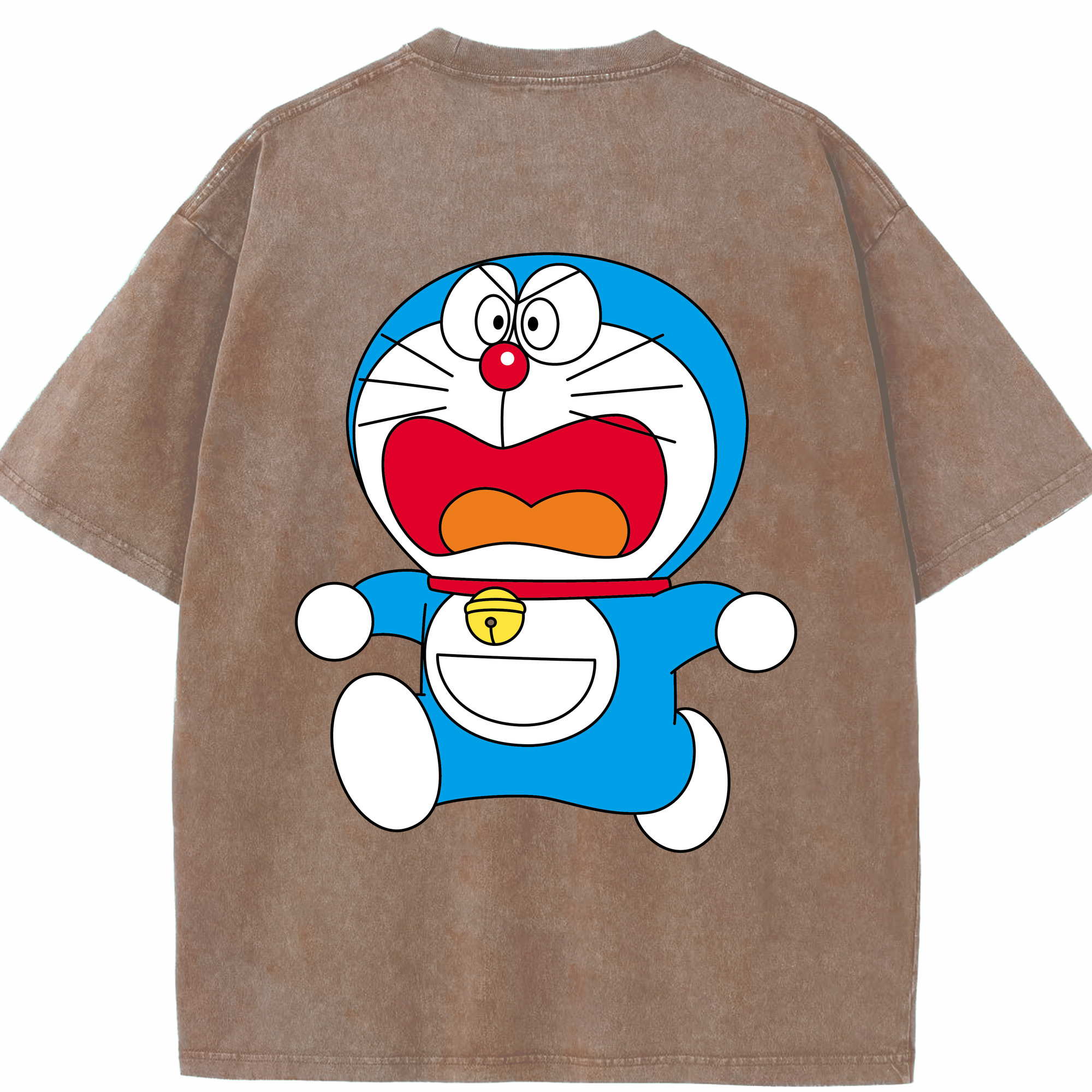 （画像用） ドラえもん Doraemon 綿100% ヴィンテージ風 半袖Tシャツ（背面プリント）
