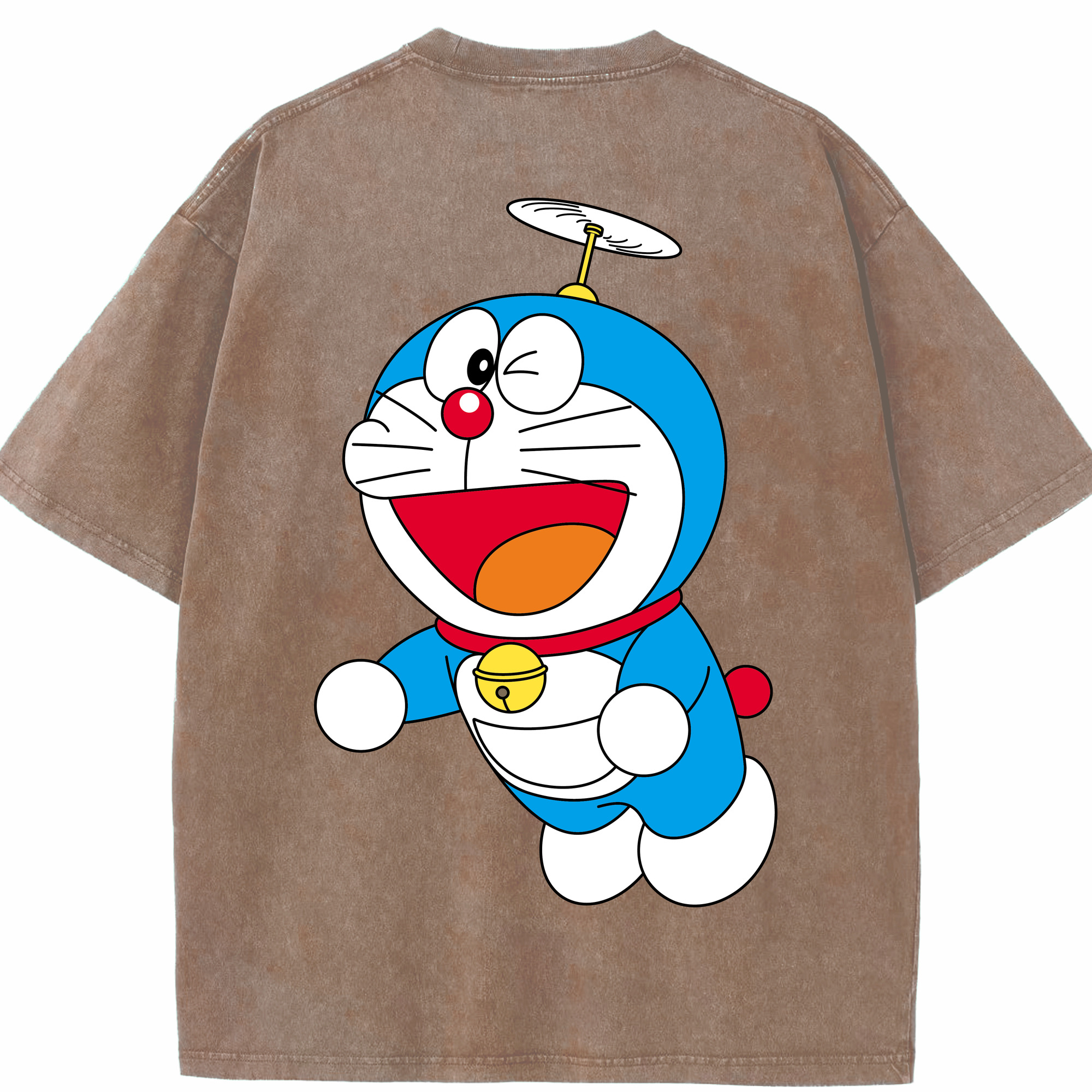 （画像用） ドラえもん Doraemon 綿100% ヴィンテージ風 半袖Tシャツ（背面プリント）