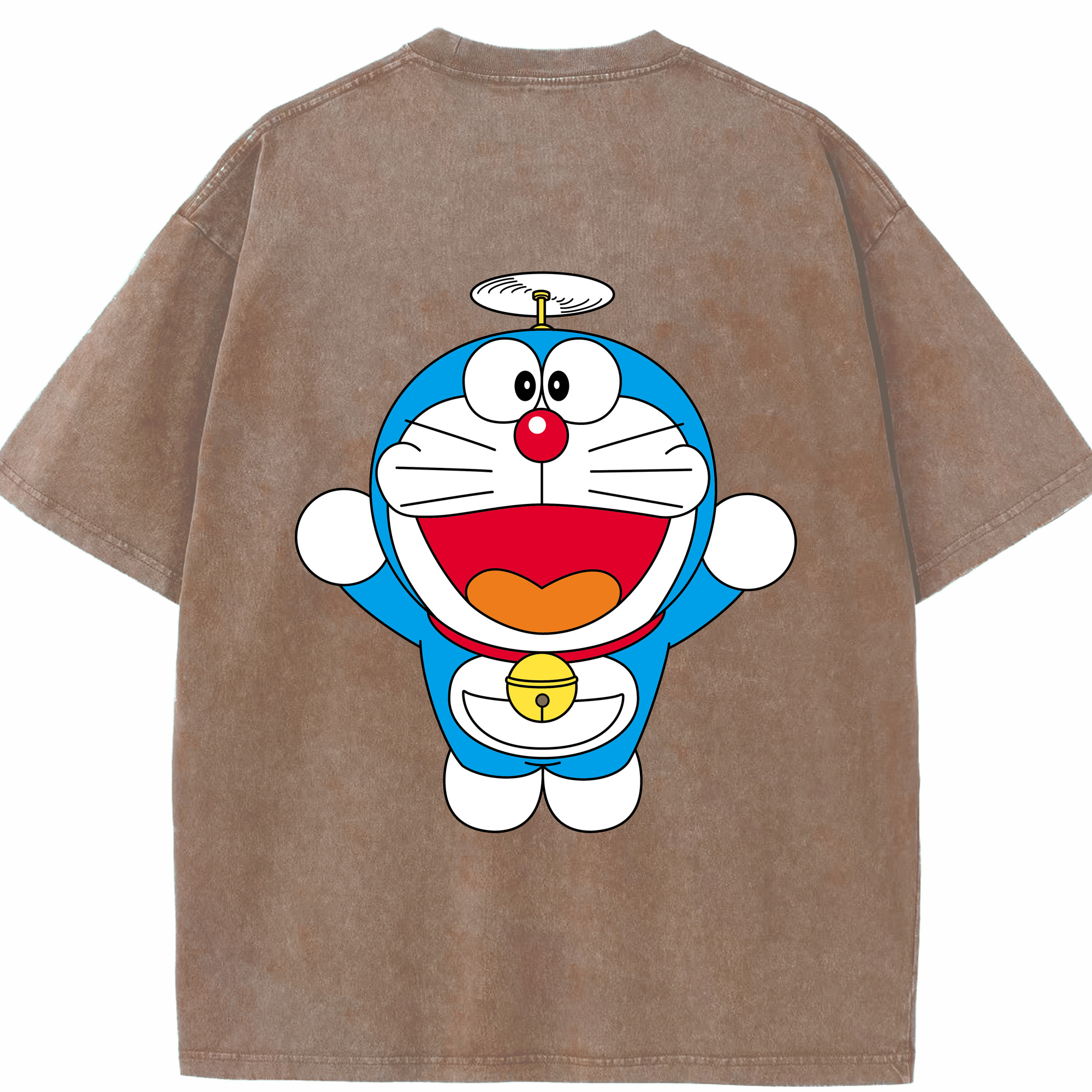 （画像用） ドラえもん Doraemon 綿100% ヴィンテージ風 半袖Tシャツ（背面プリント）