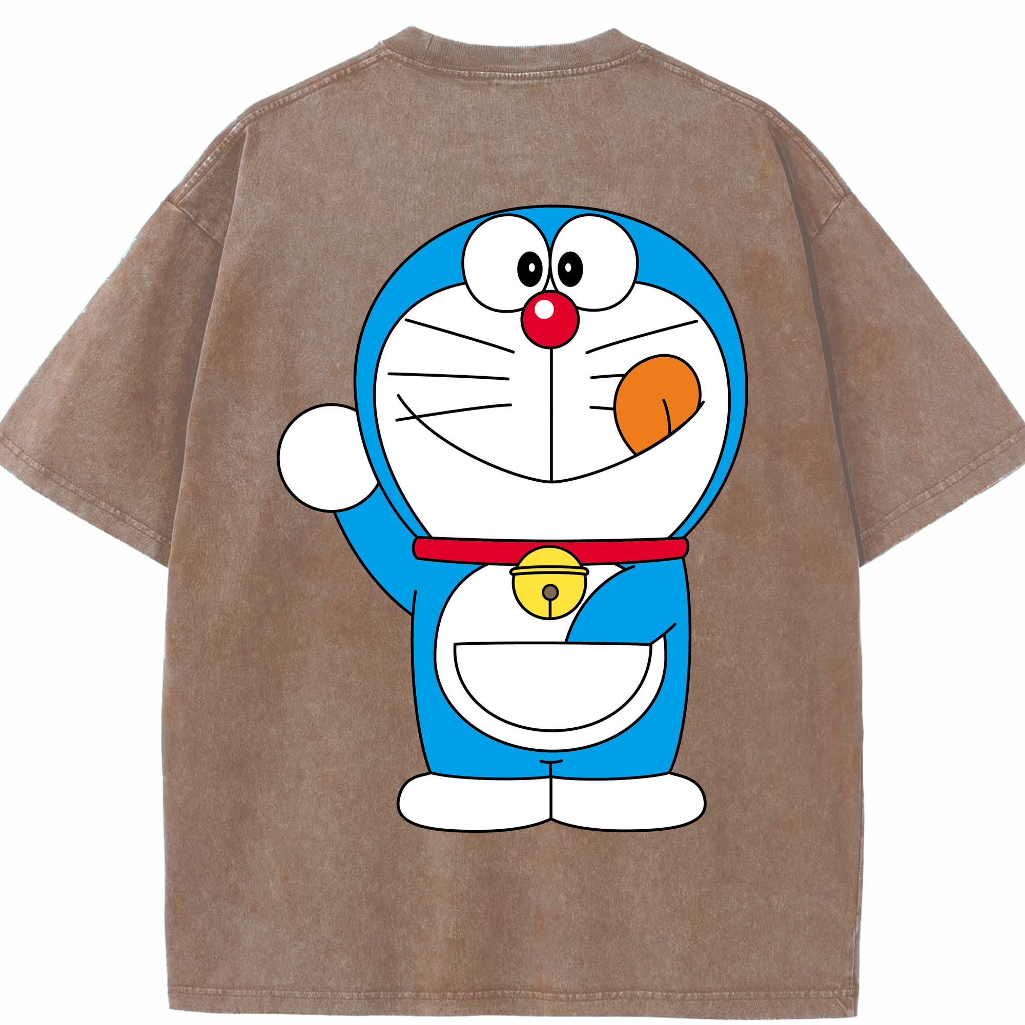 （画像用） ドラえもん Doraemon 綿100% ヴィンテージ風 半袖Tシャツ（背面プリント）