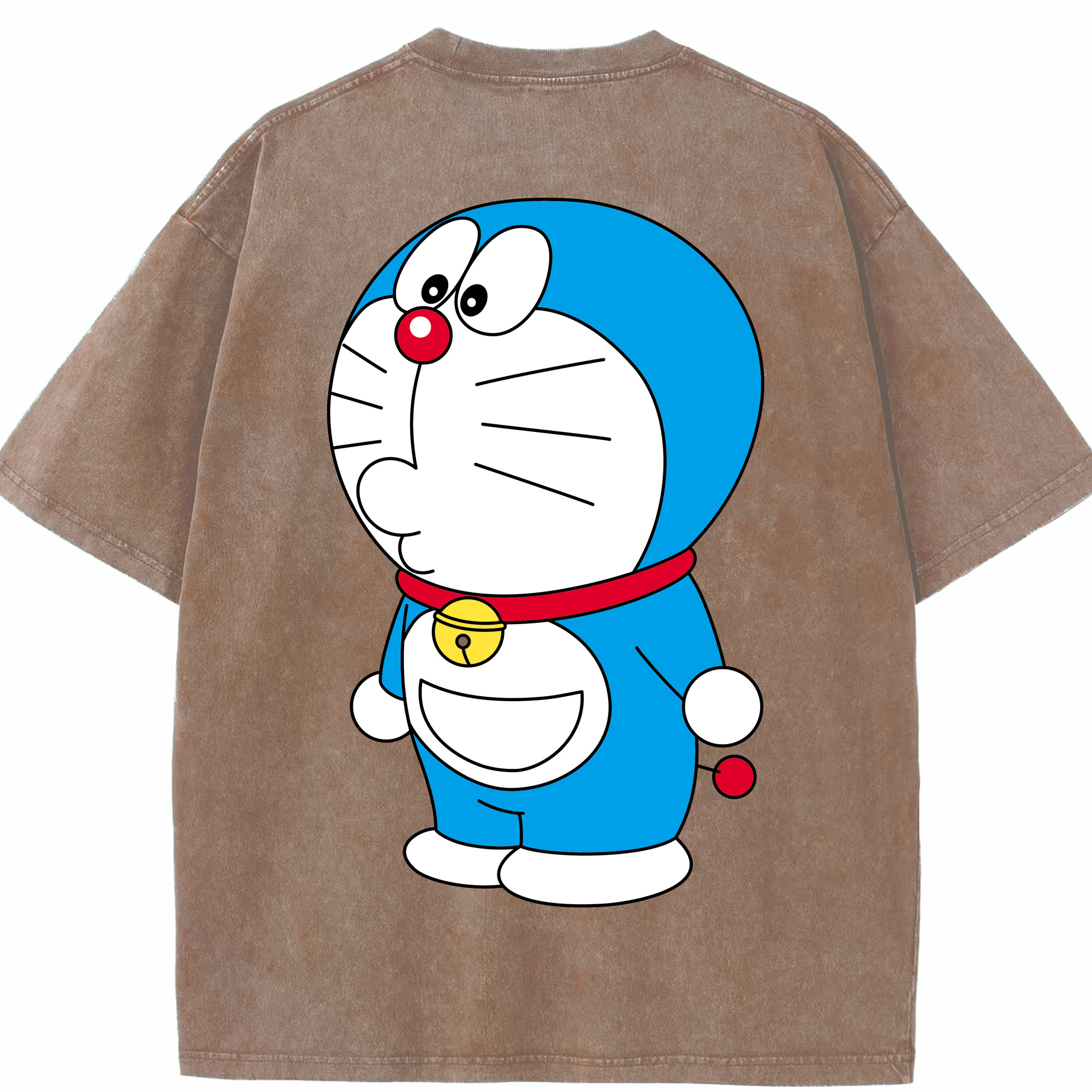 （画像用） ドラえもん Doraemon 綿100% ヴィンテージ風 半袖Tシャツ（背面プリント）