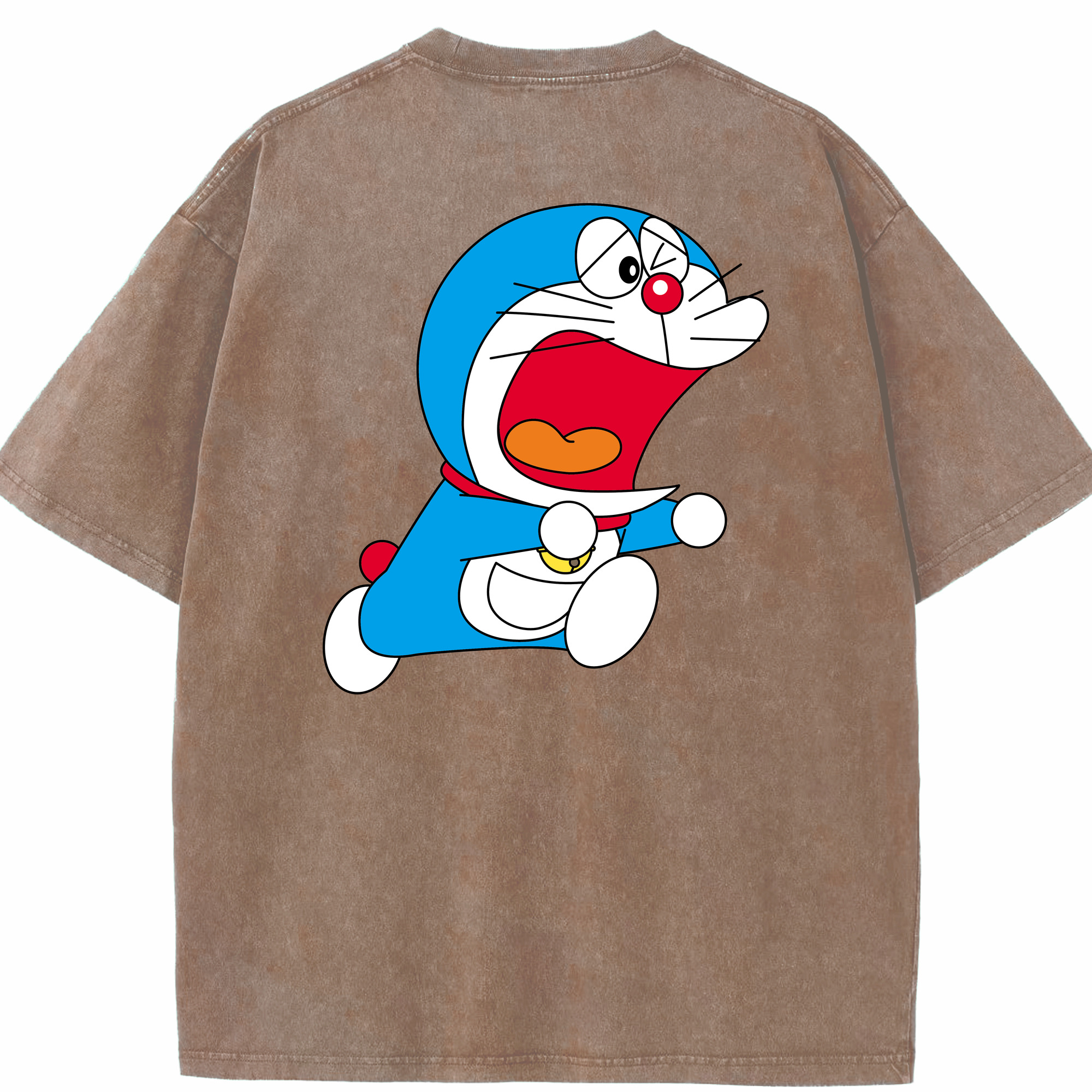 （画像用） ドラえもん Doraemon 綿100% ヴィンテージ風 半袖Tシャツ（背面プリント）