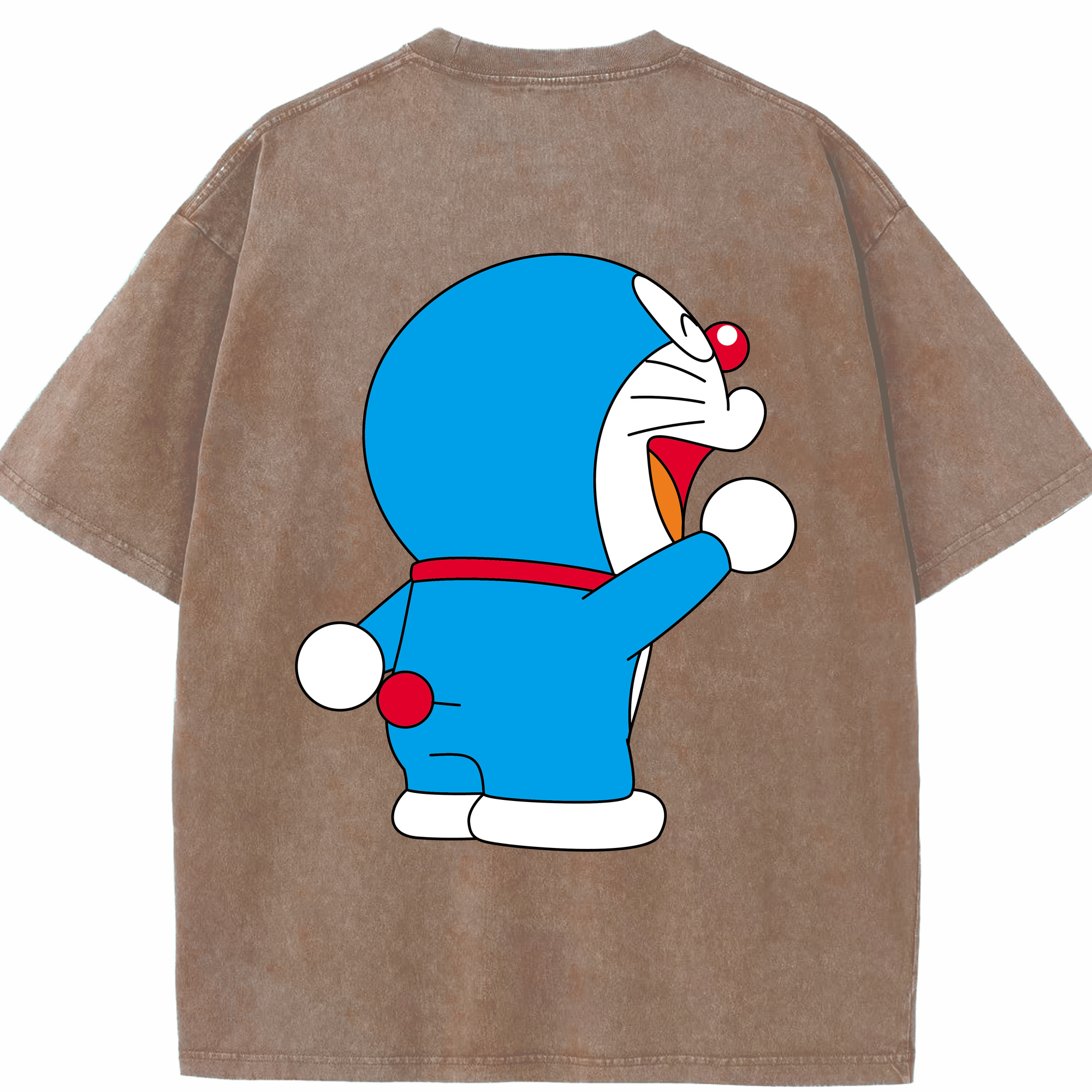 （画像用） ドラえもん Doraemon 綿100% ヴィンテージ風 半袖Tシャツ（背面プリント）