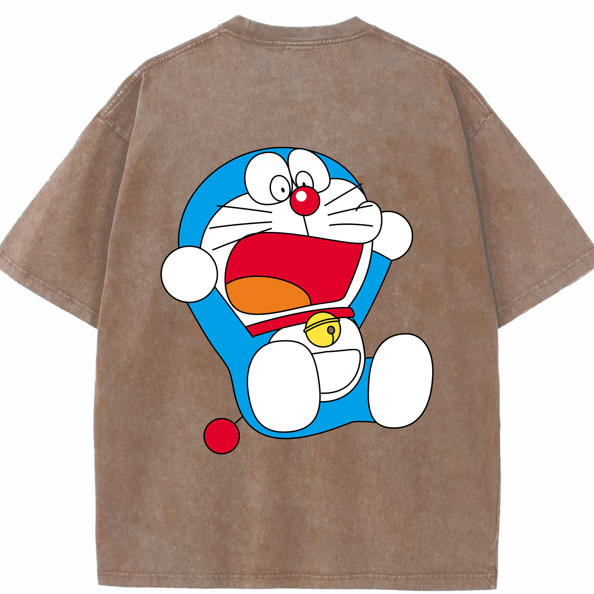 （画像用） ドラえもん Doraemon 綿100% ヴィンテージ風 半袖Tシャツ（背面プリント）