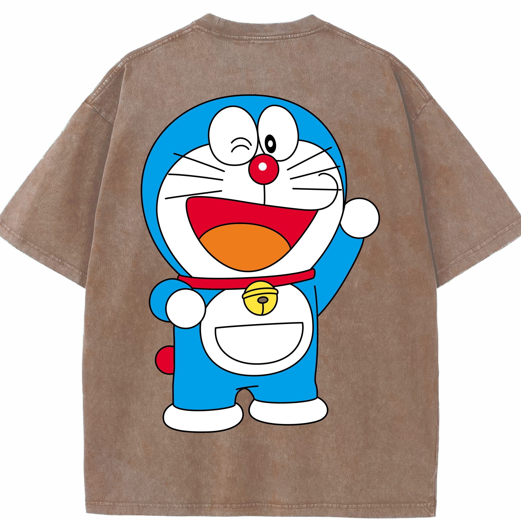（画像用） ドラえもん Doraemon 綿100% ヴィンテージ風 半袖Tシャツ（背面プリント）