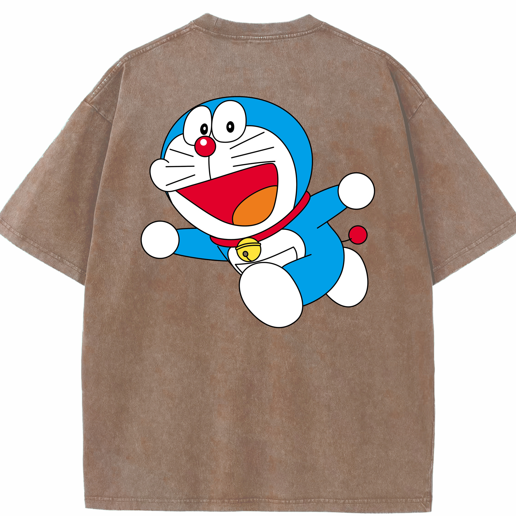 （画像用） ドラえもん Doraemon 綿100% ヴィンテージ風 半袖Tシャツ（背面プリント）