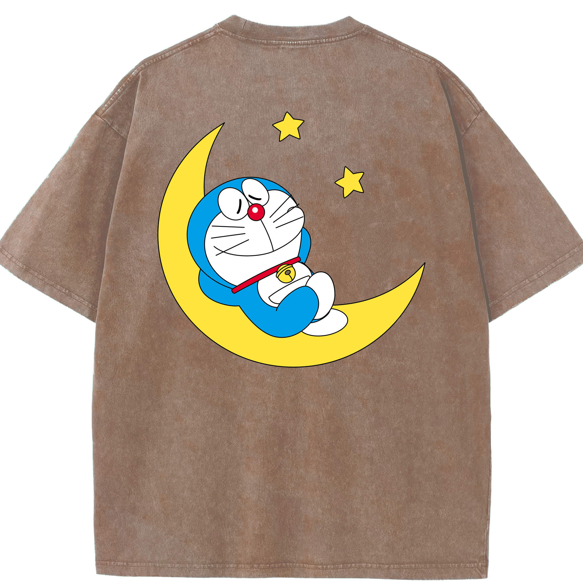 （画像用） ドラえもん Doraemon 綿100% ヴィンテージ風 半袖Tシャツ（背面プリント）