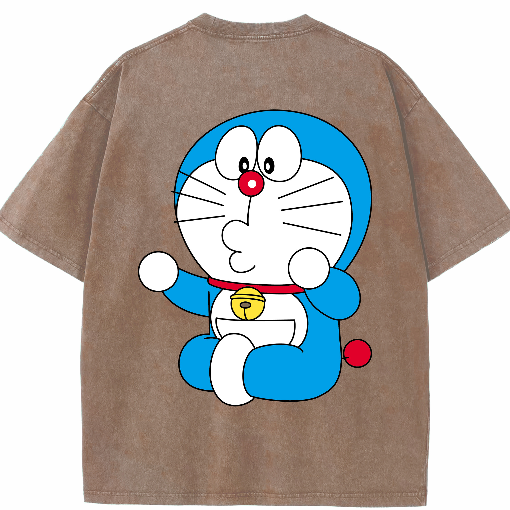 （画像用） ドラえもん Doraemon 綿100% ヴィンテージ風 半袖Tシャツ（背面プリント）