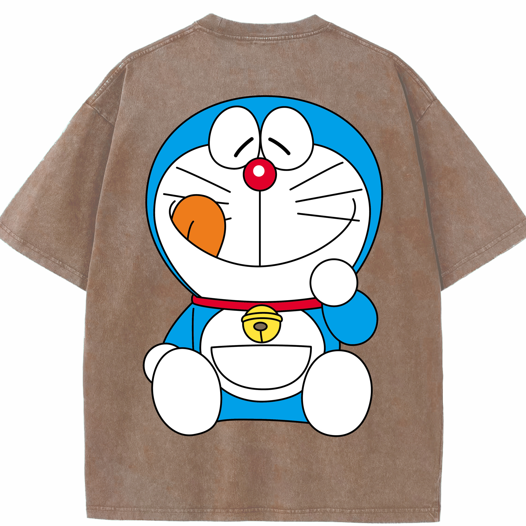 （画像用） ドラえもん Doraemon 綿100% ヴィンテージ風 半袖Tシャツ（背面プリント）