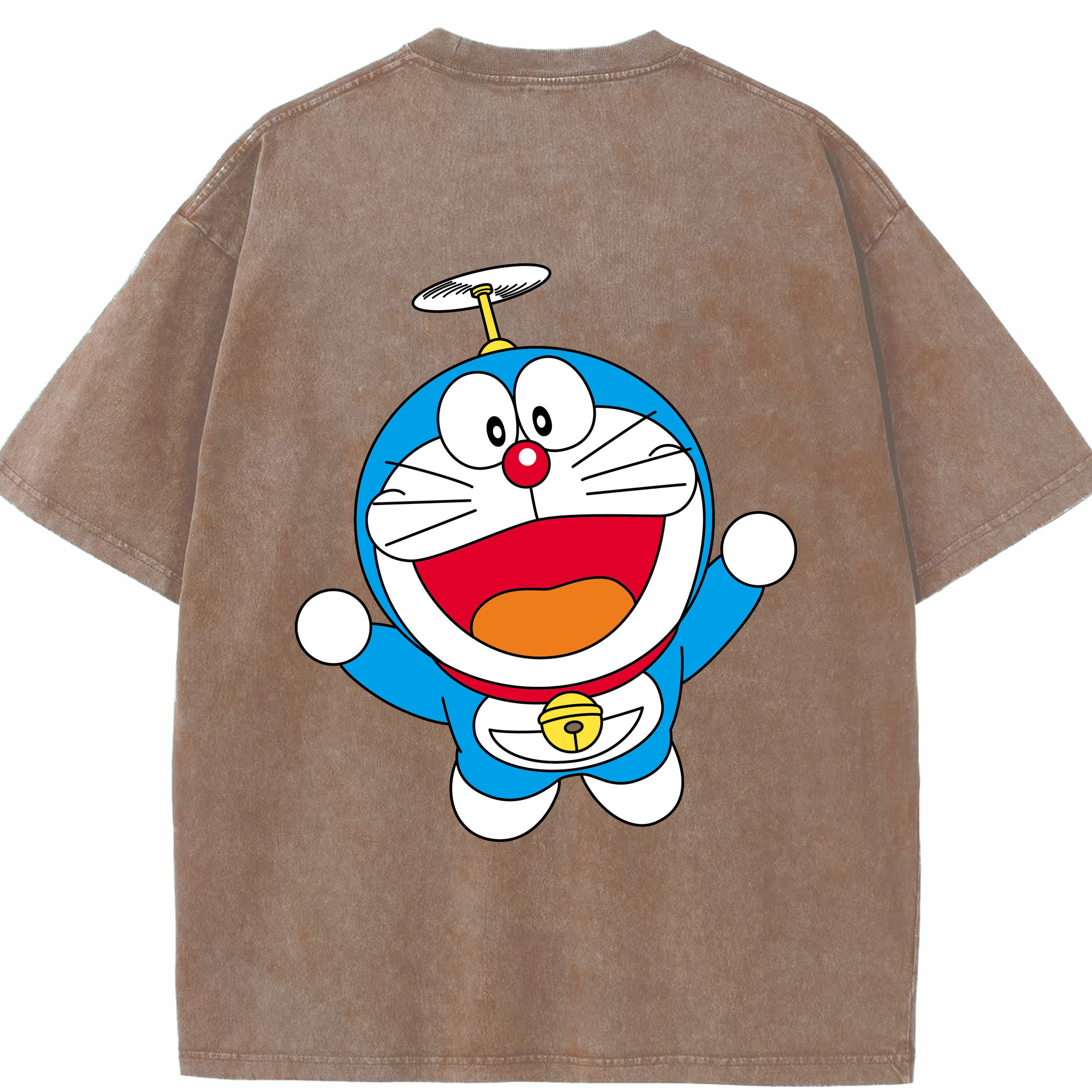 （画像用） ドラえもん Doraemon 綿100% ヴィンテージ風 半袖Tシャツ（背面プリント）