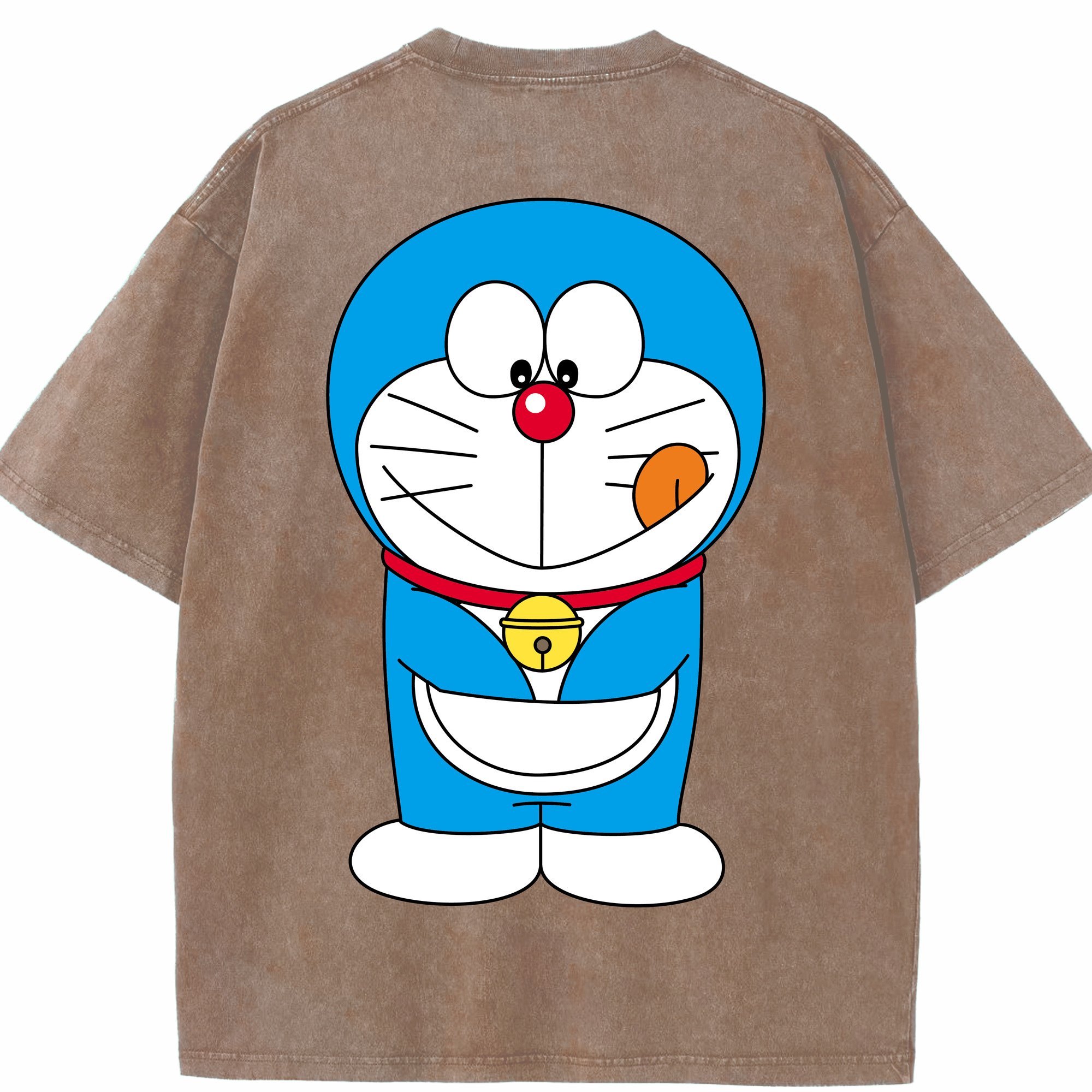 （画像用） ドラえもん Doraemon 綿100% ヴィンテージ風 半袖Tシャツ（背面プリント）