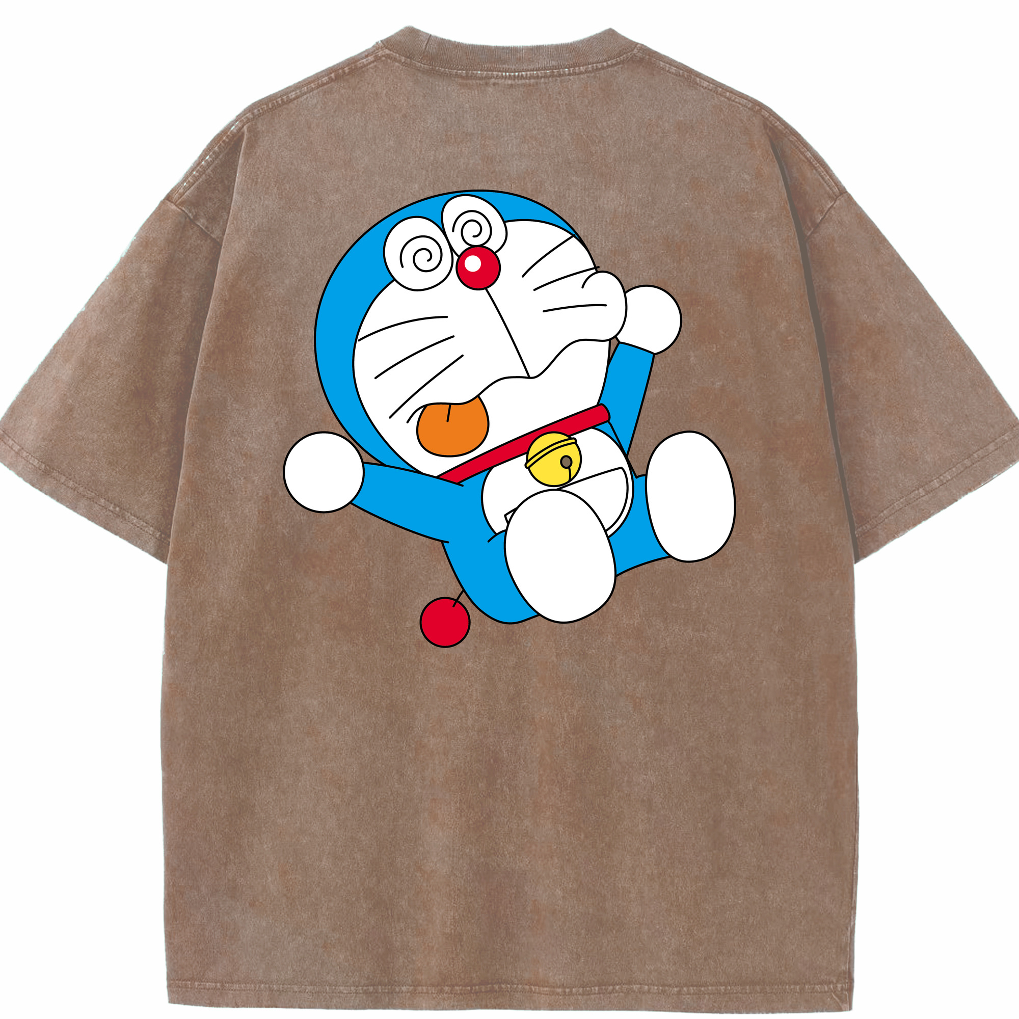 （画像用） ドラえもん Doraemon 綿100% ヴィンテージ風 半袖Tシャツ（背面プリント）