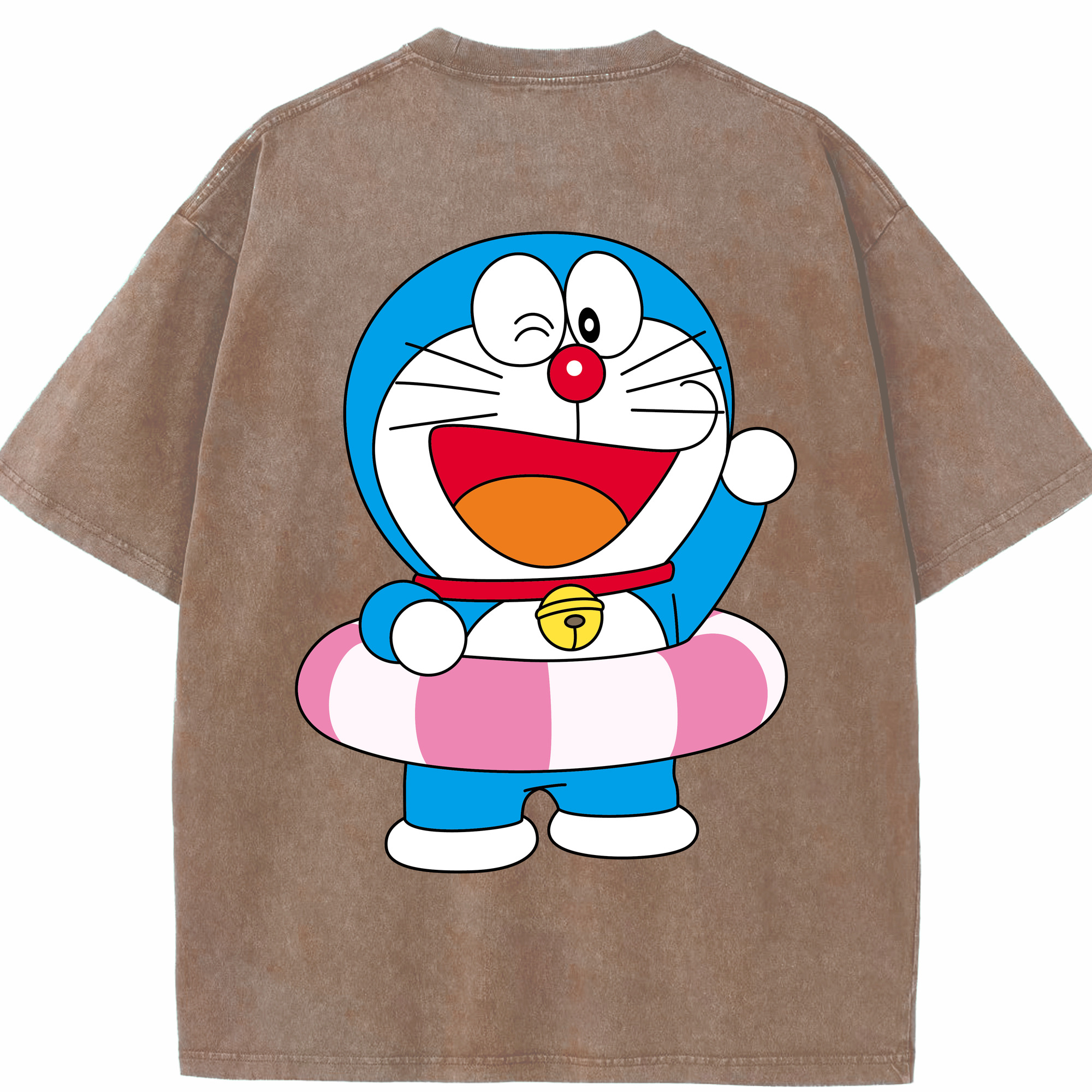 （画像用） ドラえもん Doraemon 綿100% ヴィンテージ風 半袖Tシャツ（背面プリント）