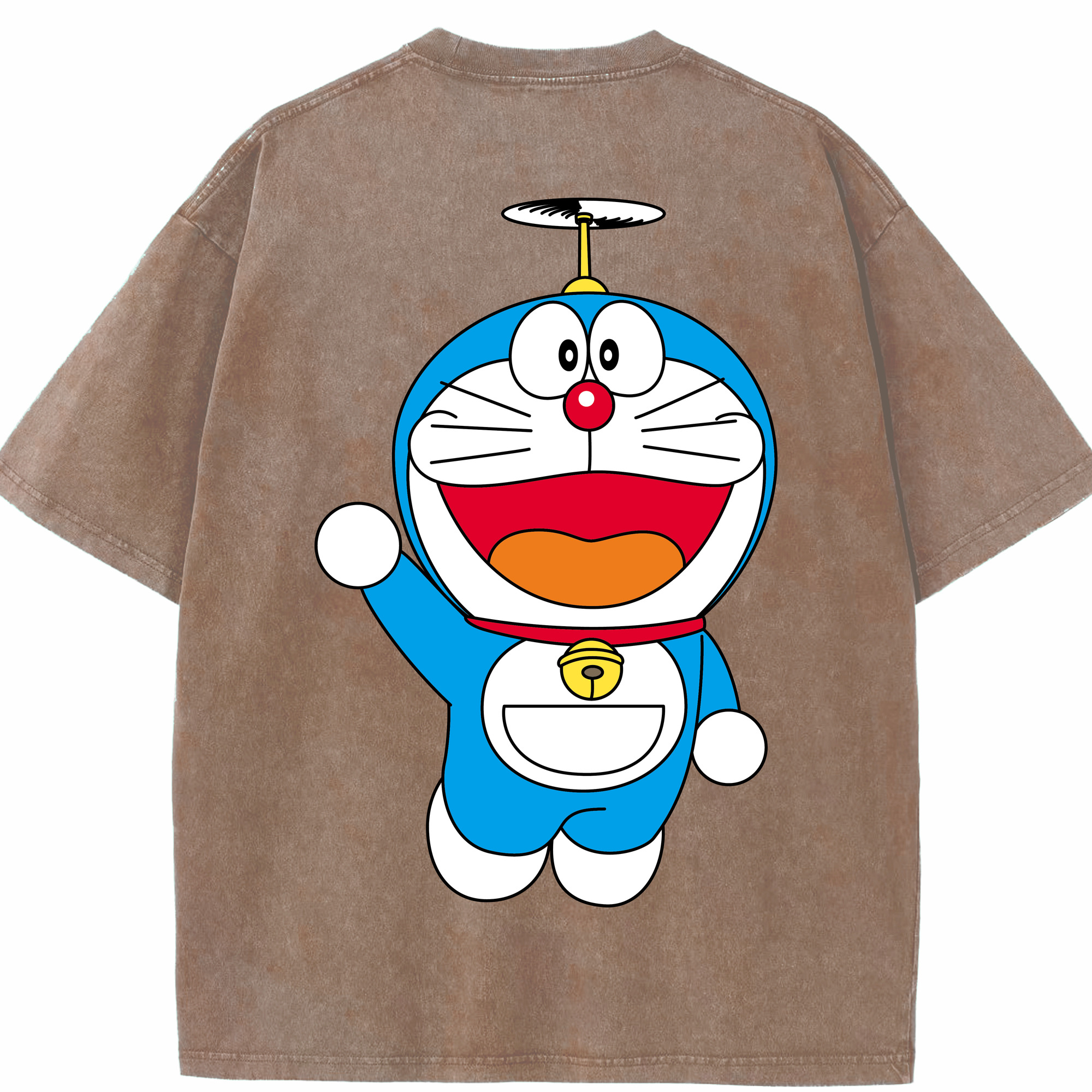 （画像用） ドラえもん Doraemon 綿100% ヴィンテージ風 半袖Tシャツ（背面プリント）