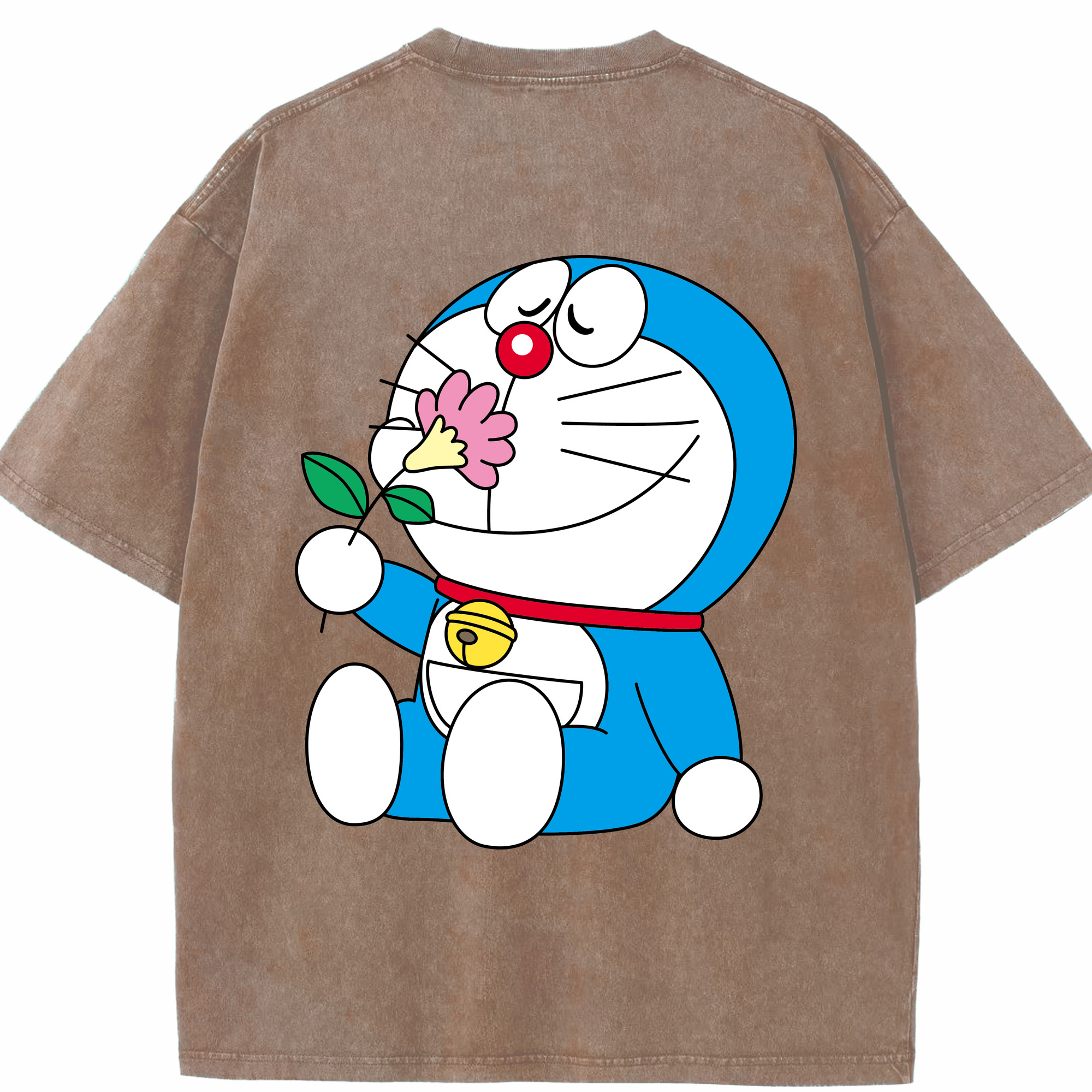 （画像用） ドラえもん Doraemon 綿100% ヴィンテージ風 半袖Tシャツ（背面プリント）