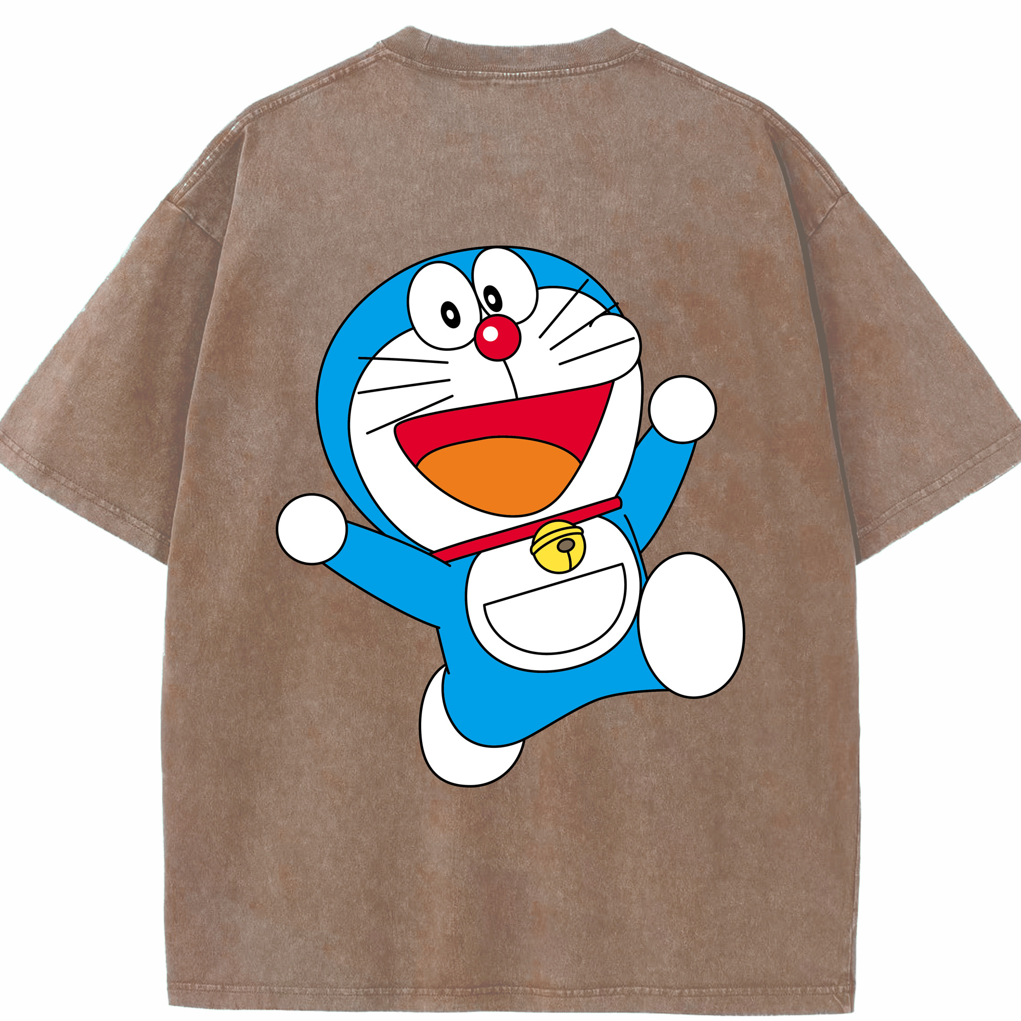 （画像用） ドラえもん Doraemon 綿100% ヴィンテージ風 半袖Tシャツ（背面プリント）