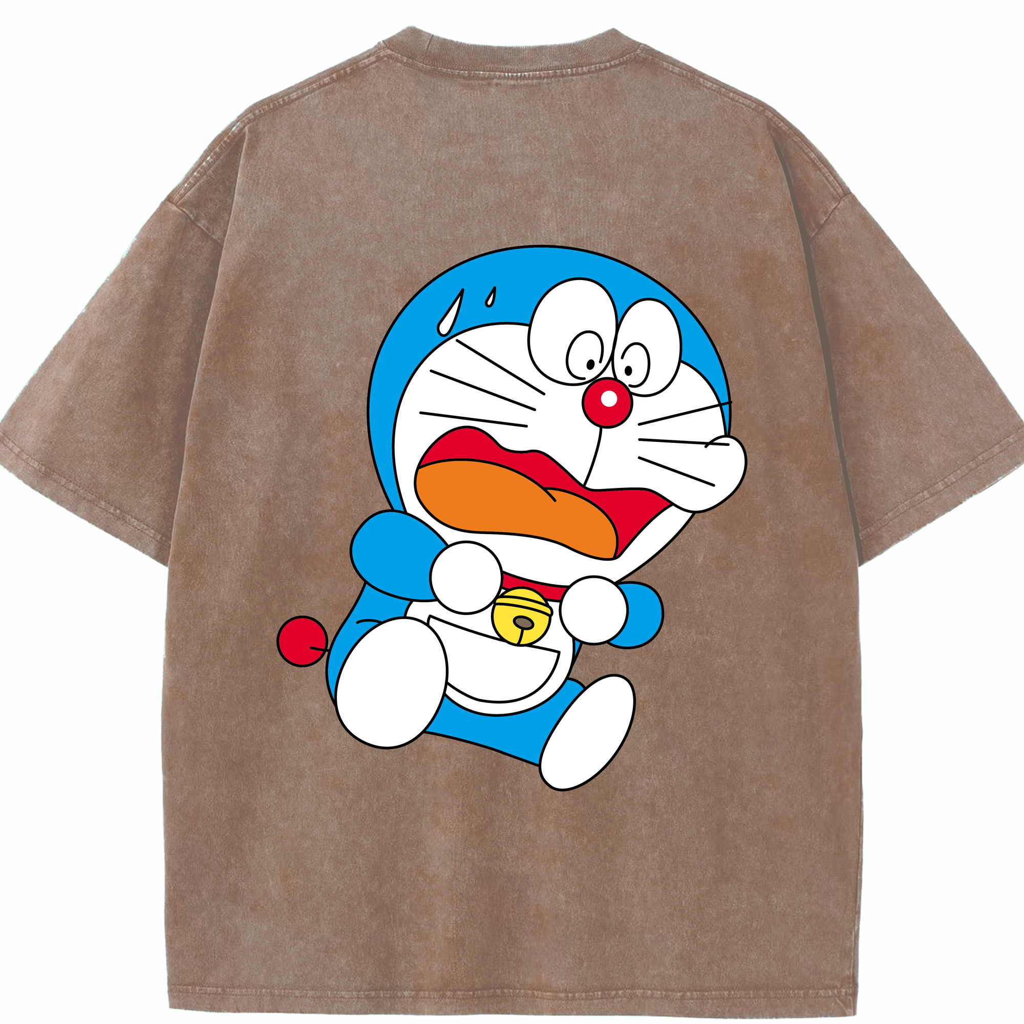 （画像用） ドラえもん Doraemon 綿100% ヴィンテージ風 半袖Tシャツ（背面プリント）