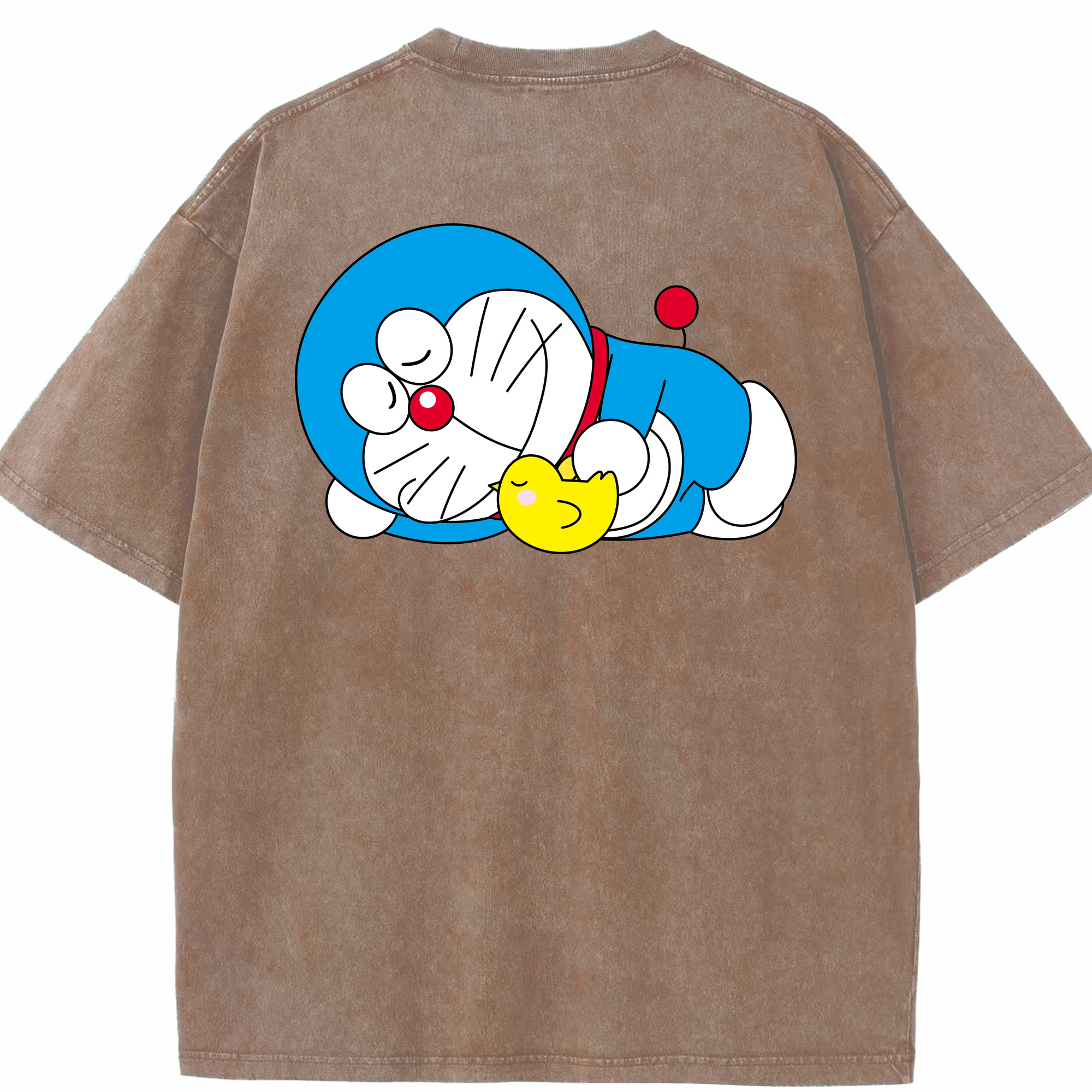 （画像用） ドラえもん Doraemon 綿100% ヴィンテージ風 半袖Tシャツ（背面プリント）
