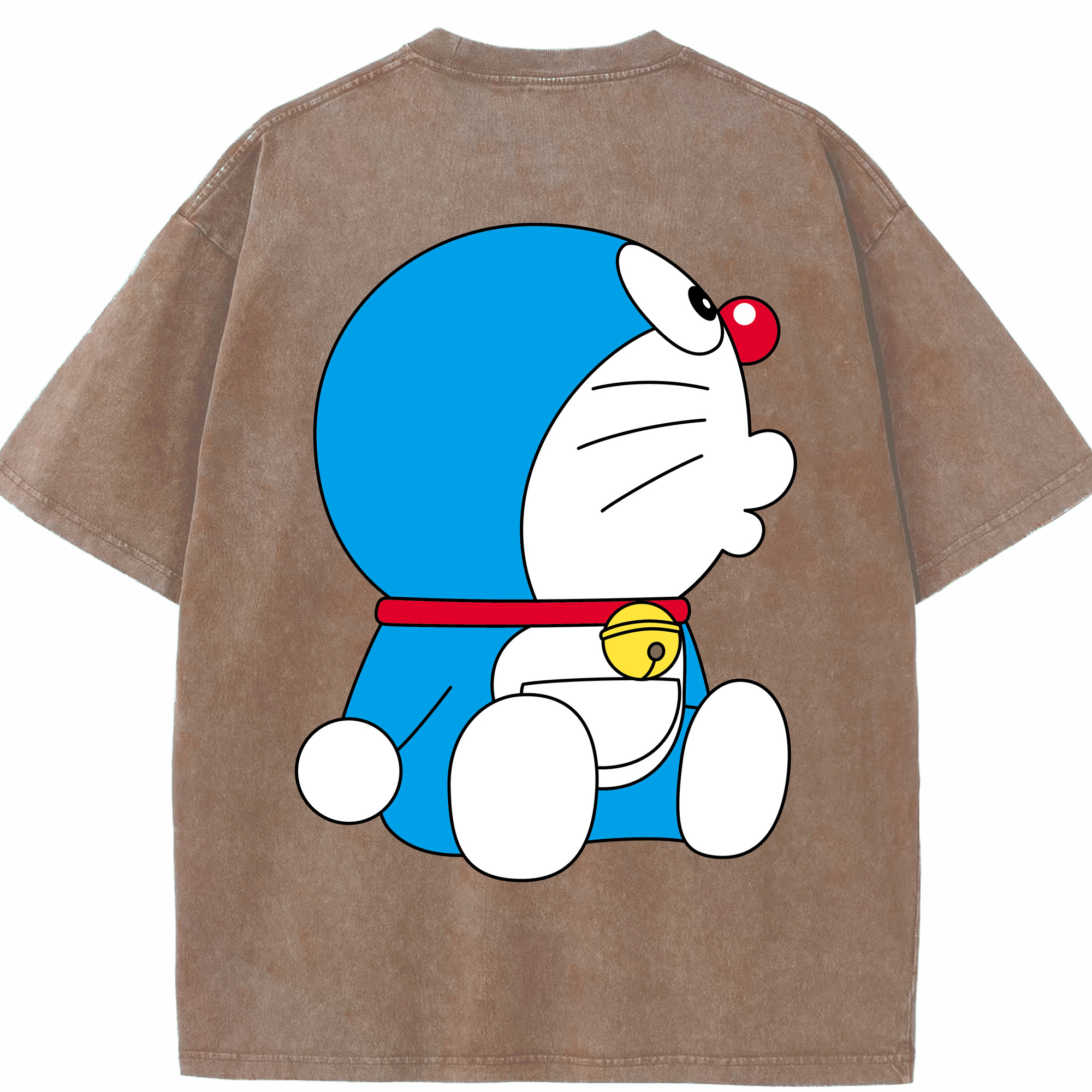（画像用） ドラえもん Doraemon 綿100% ヴィンテージ風 半袖Tシャツ（背面プリント）