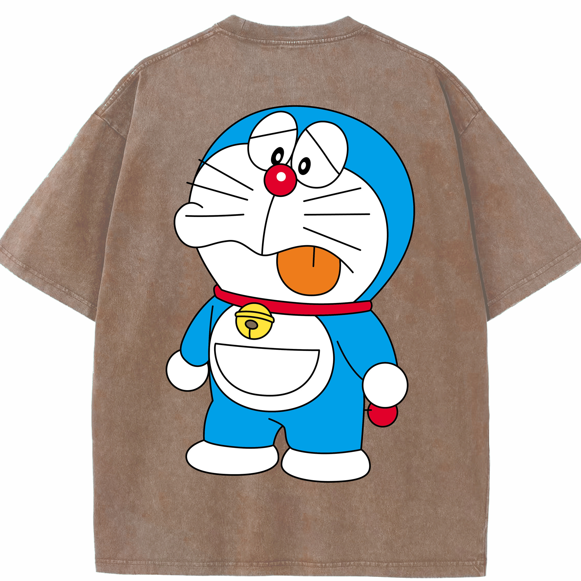 （画像用） ドラえもん Doraemon 綿100% ヴィンテージ風 半袖Tシャツ（背面プリント）
