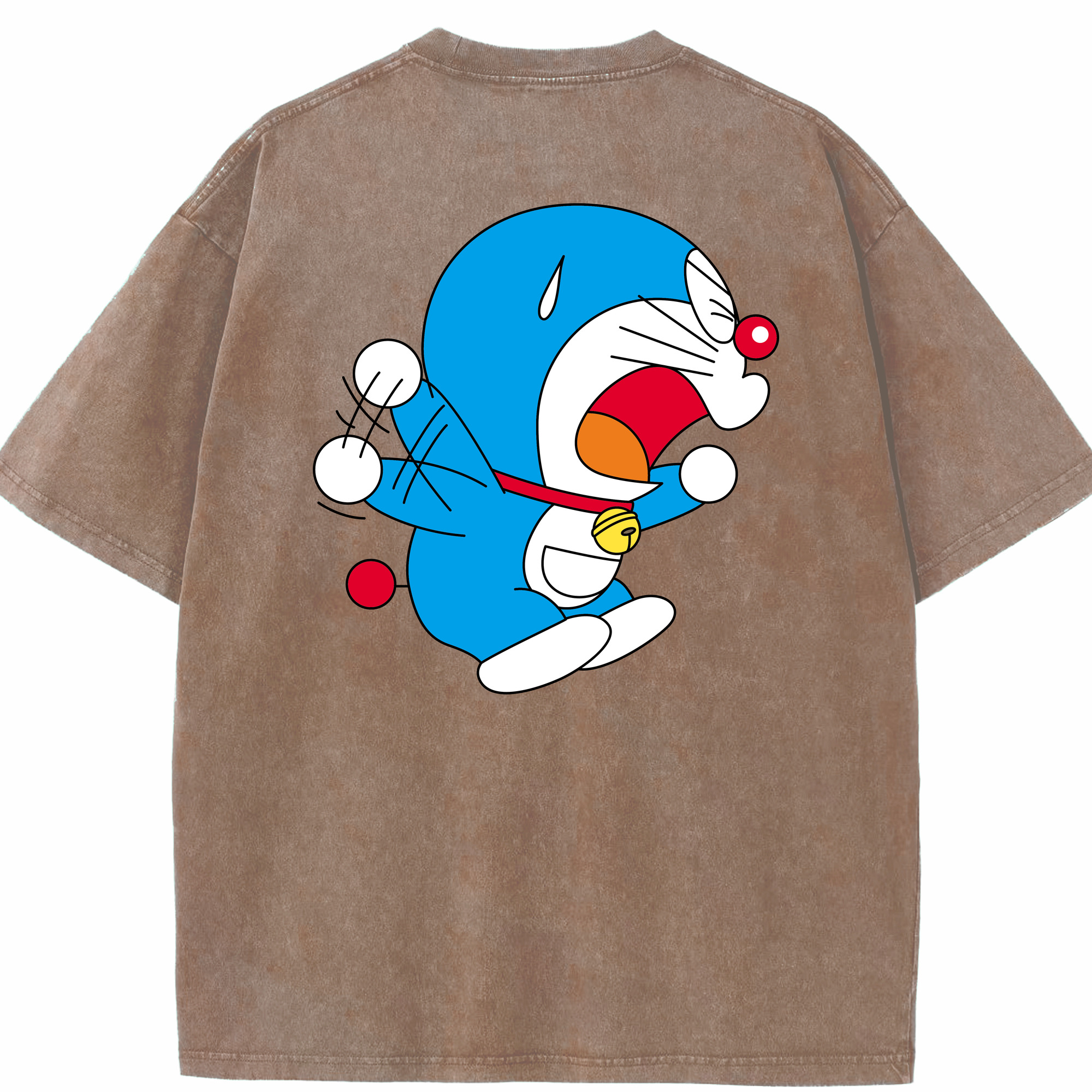 （画像用） ドラえもん Doraemon 綿100% ヴィンテージ風 半袖Tシャツ（背面プリント）