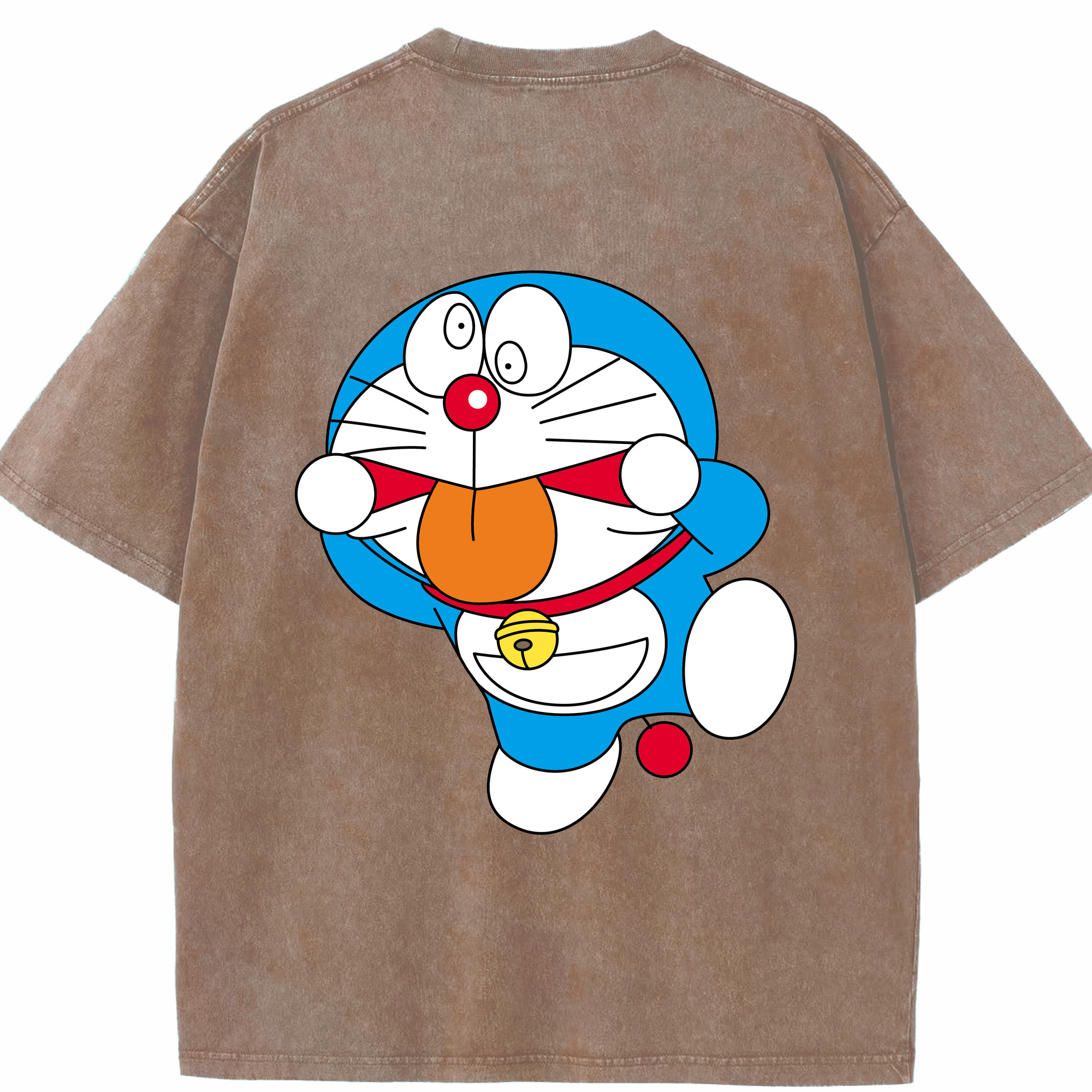 （画像用） ドラえもん Doraemon 綿100% ヴィンテージ風 半袖Tシャツ（背面プリント）