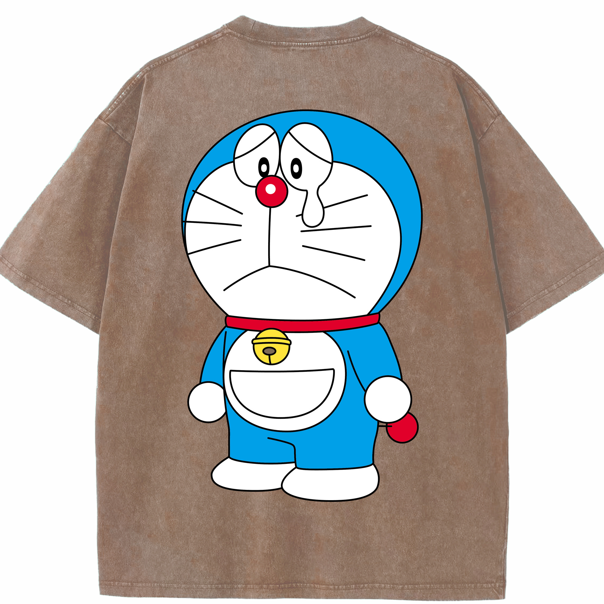 （画像用） ドラえもん Doraemon 綿100% ヴィンテージ風 半袖Tシャツ（背面プリント）