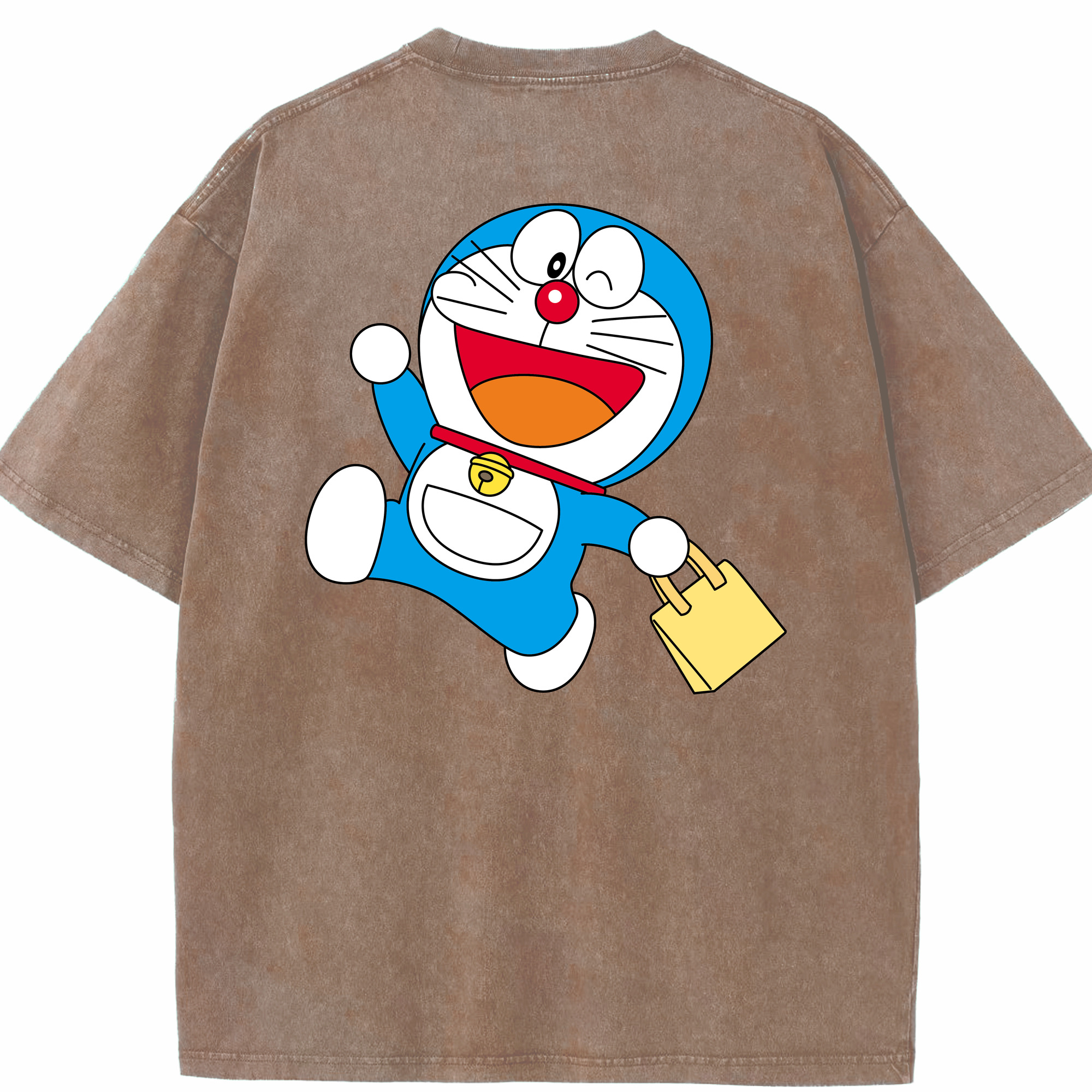 （画像用） ドラえもん Doraemon 綿100% ヴィンテージ風 半袖Tシャツ（背面プリント）