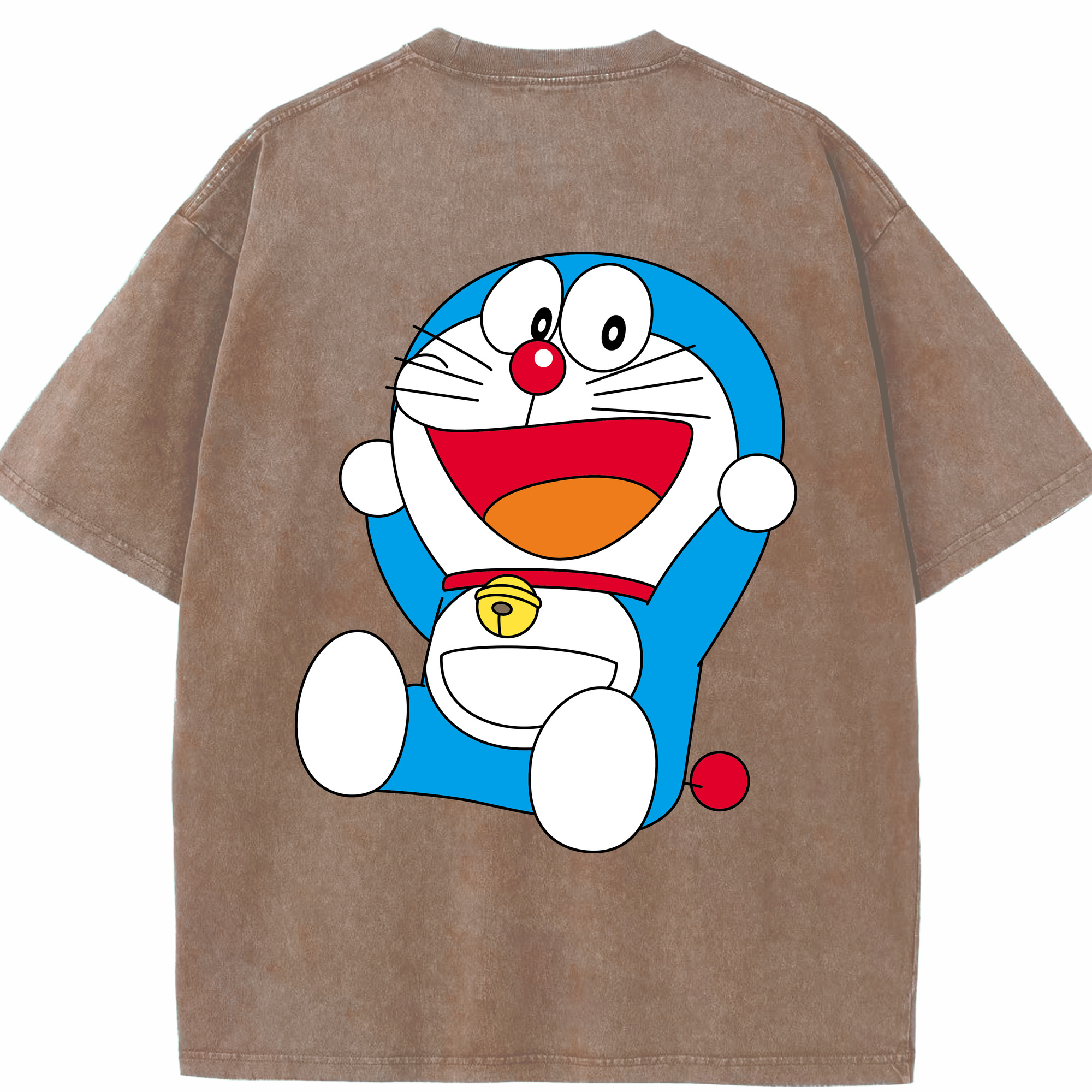 （画像用） ドラえもん Doraemon 綿100% ヴィンテージ風 半袖Tシャツ（背面プリント）