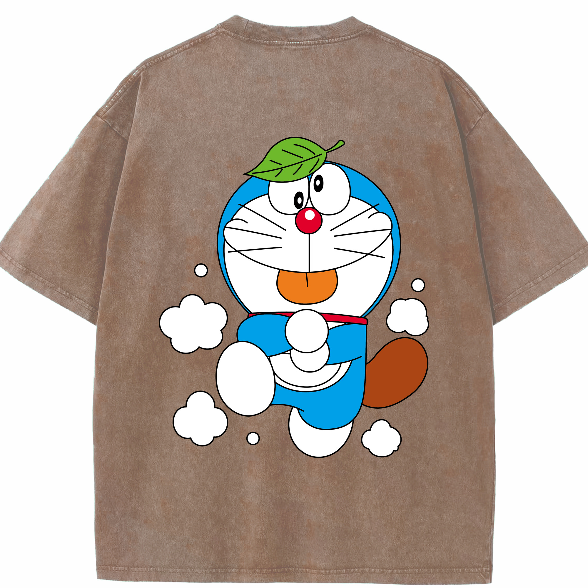 （画像用） ドラえもん Doraemon 綿100% ヴィンテージ風 半袖Tシャツ（背面プリント）