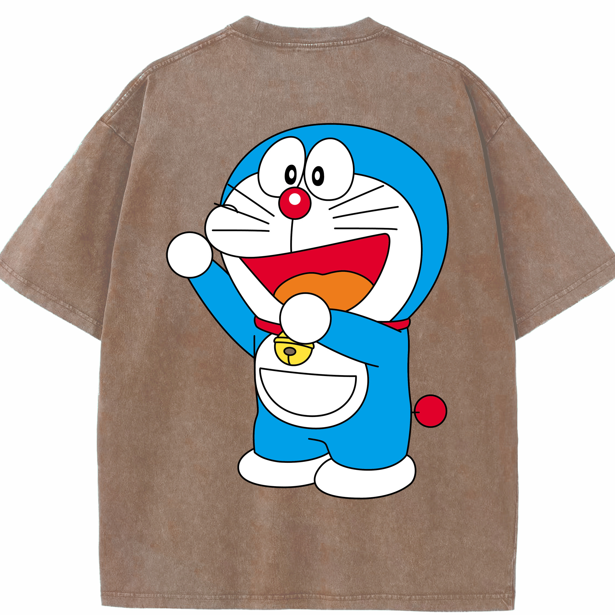 （画像用） ドラえもん Doraemon 綿100% ヴィンテージ風 半袖Tシャツ（背面プリント）
