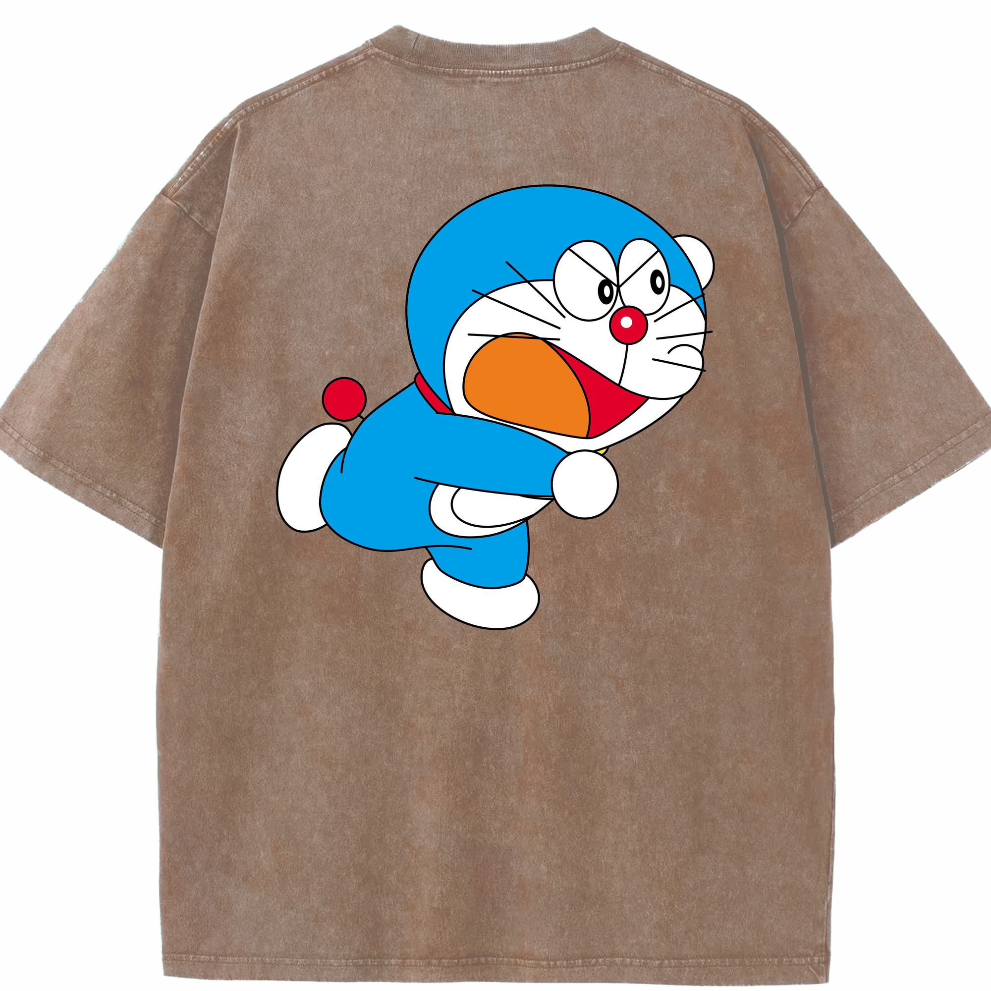 （画像用） ドラえもん Doraemon 綿100% ヴィンテージ風 半袖Tシャツ（背面プリント）