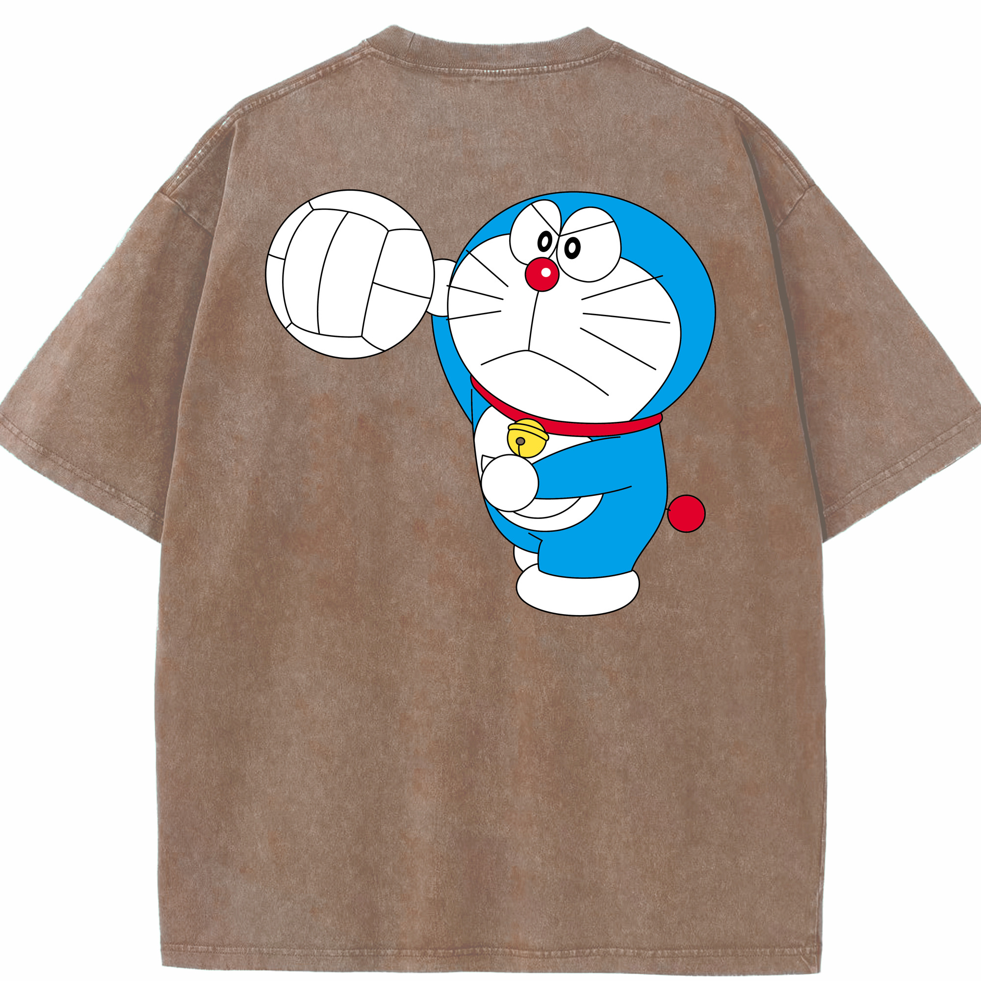 （画像用） ドラえもん Doraemon 綿100% ヴィンテージ風 半袖Tシャツ（背面プリント）