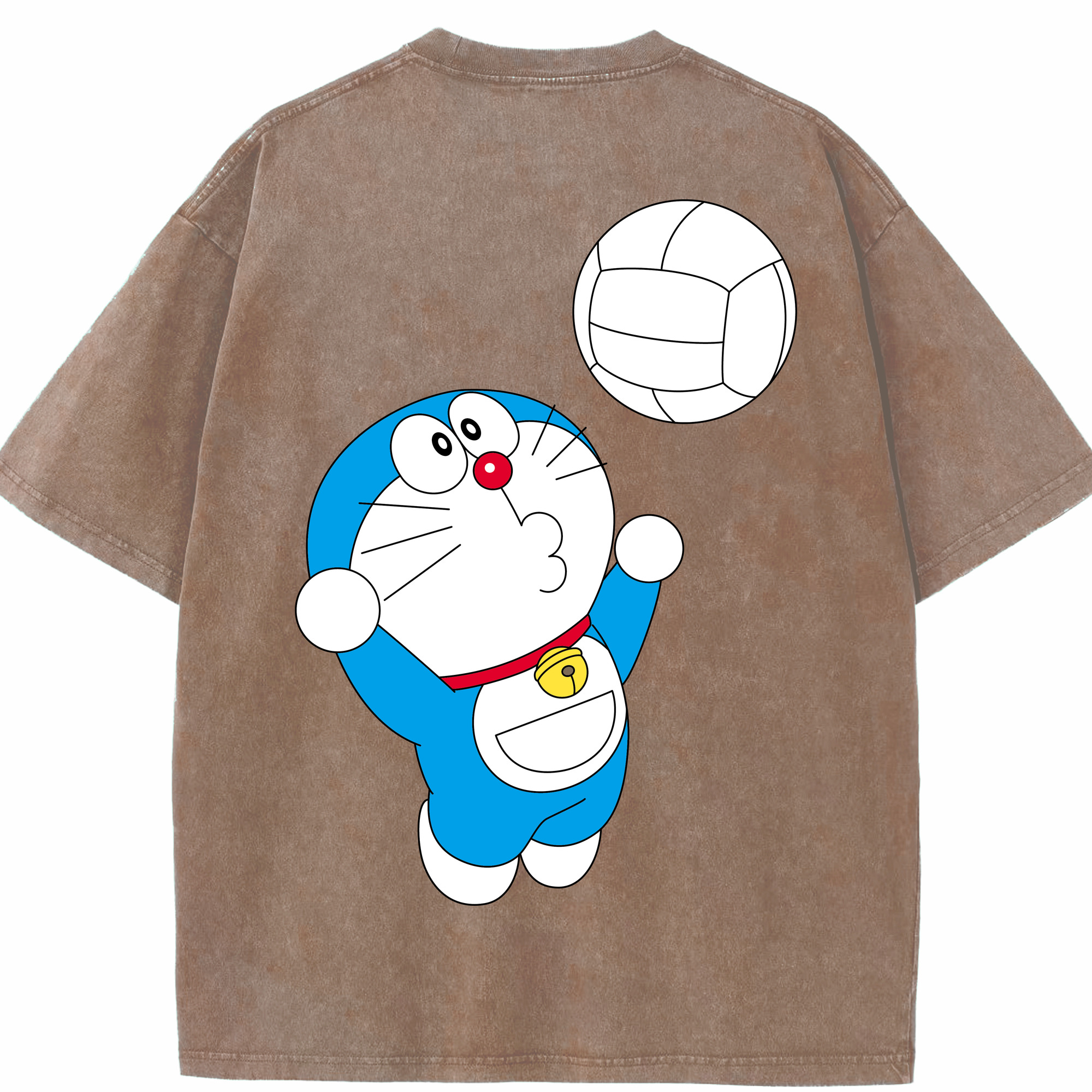 （画像用） ドラえもん Doraemon 綿100% ヴィンテージ風 半袖Tシャツ（背面プリント）