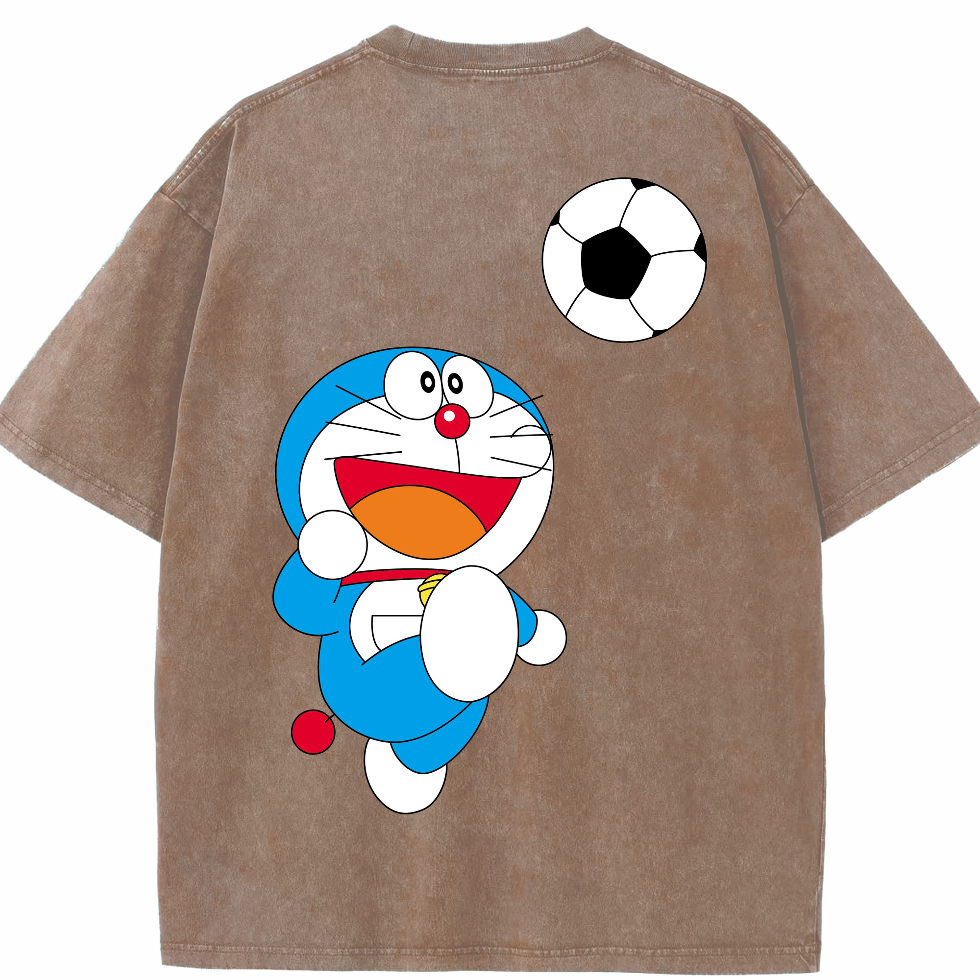 （画像用） ドラえもん Doraemon 綿100% ヴィンテージ風 半袖Tシャツ（背面プリント）