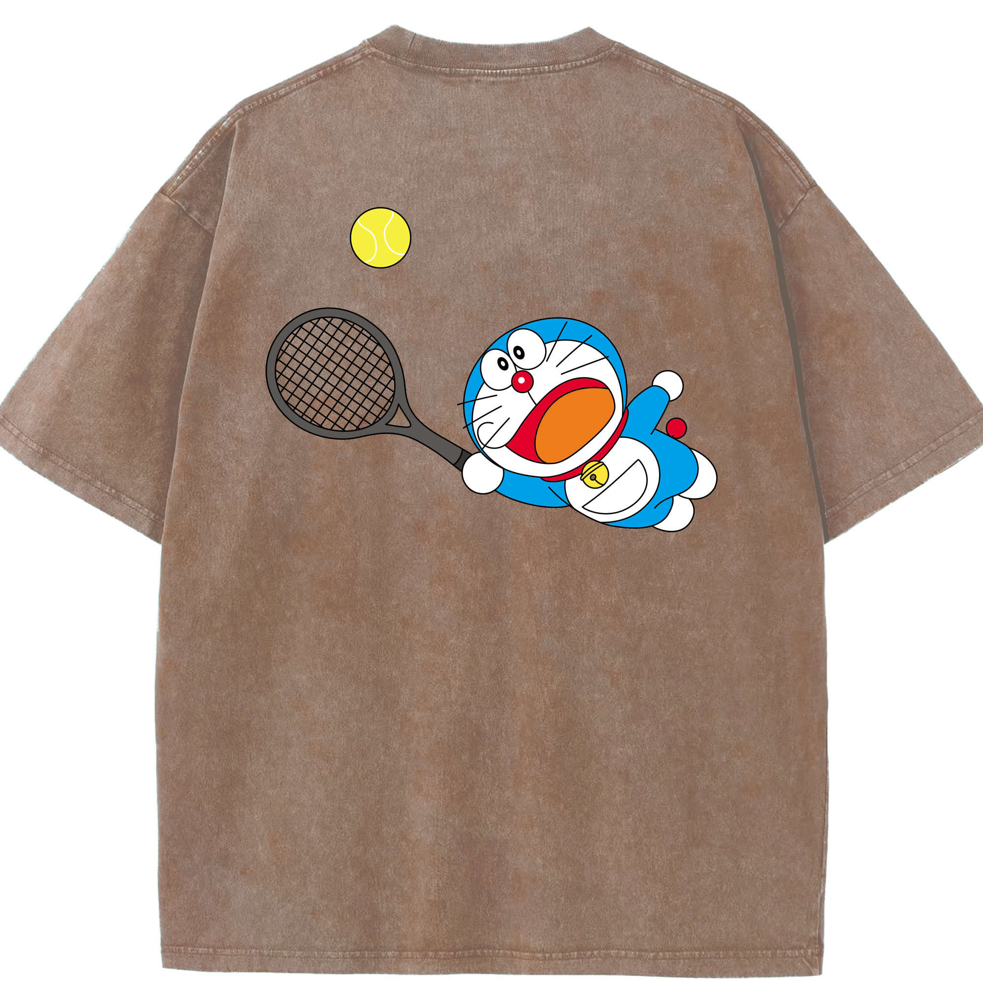 （画像用） ドラえもん Doraemon 綿100% ヴィンテージ風 半袖Tシャツ（背面プリント）
