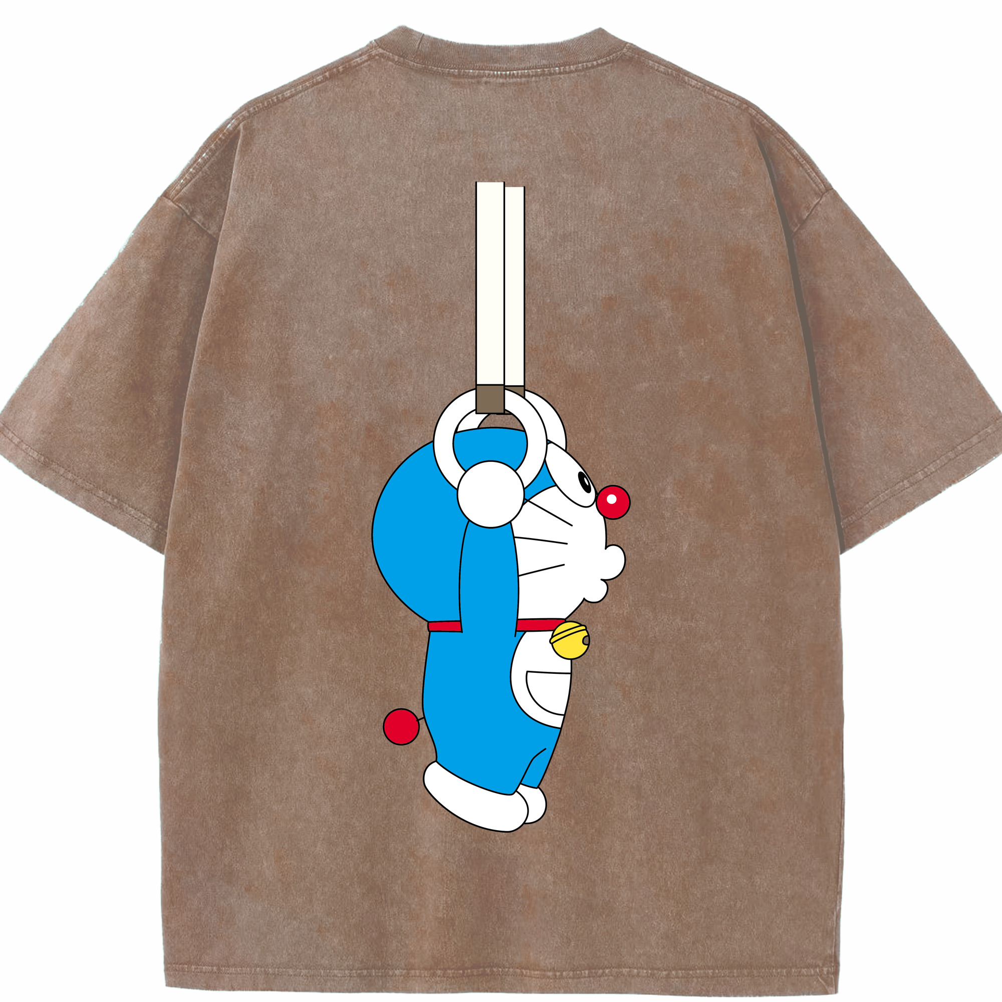 （画像用） ドラえもん Doraemon 綿100% ヴィンテージ風 半袖Tシャツ（背面プリント）