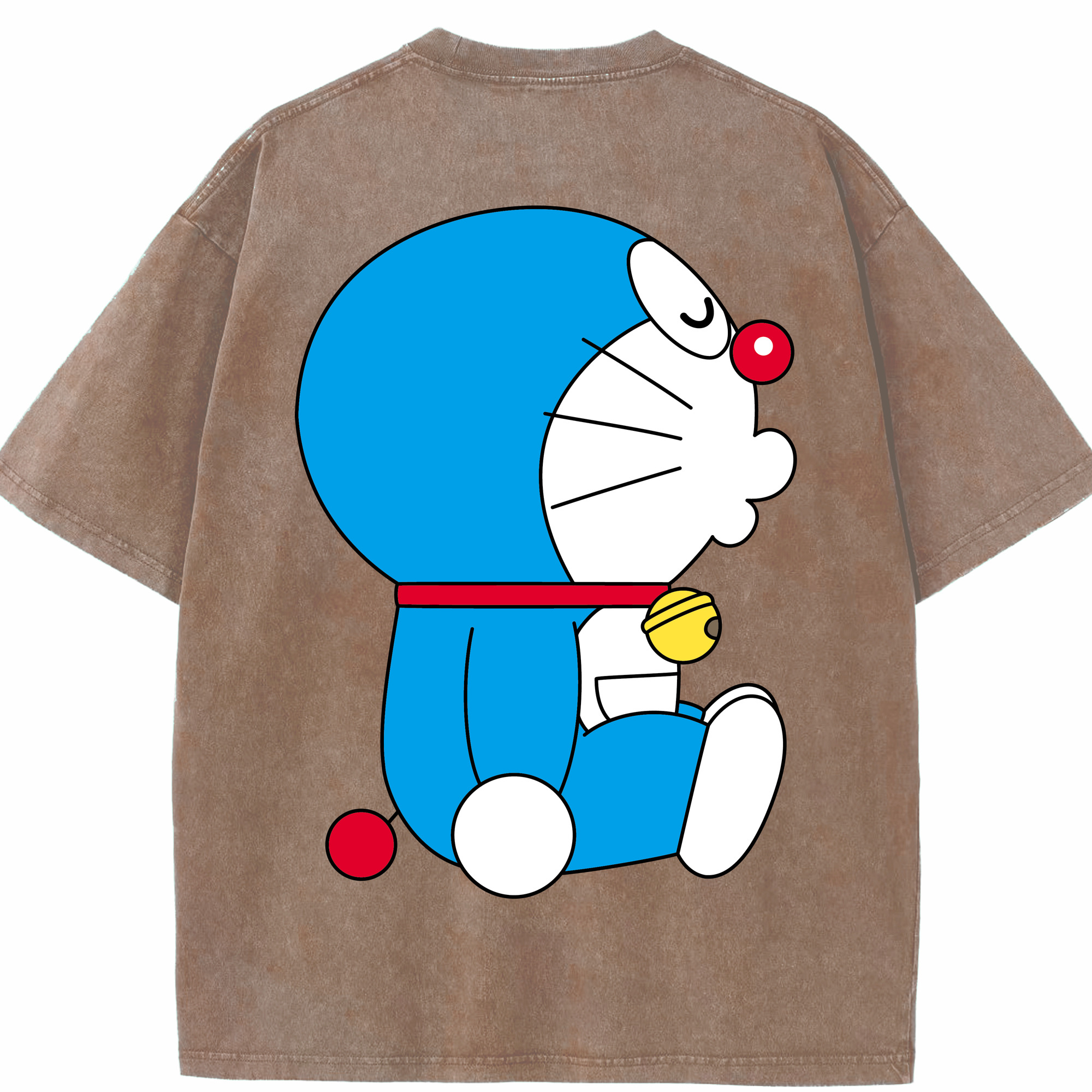 （画像用） ドラえもん Doraemon 綿100% ヴィンテージ風 半袖Tシャツ（背面プリント）