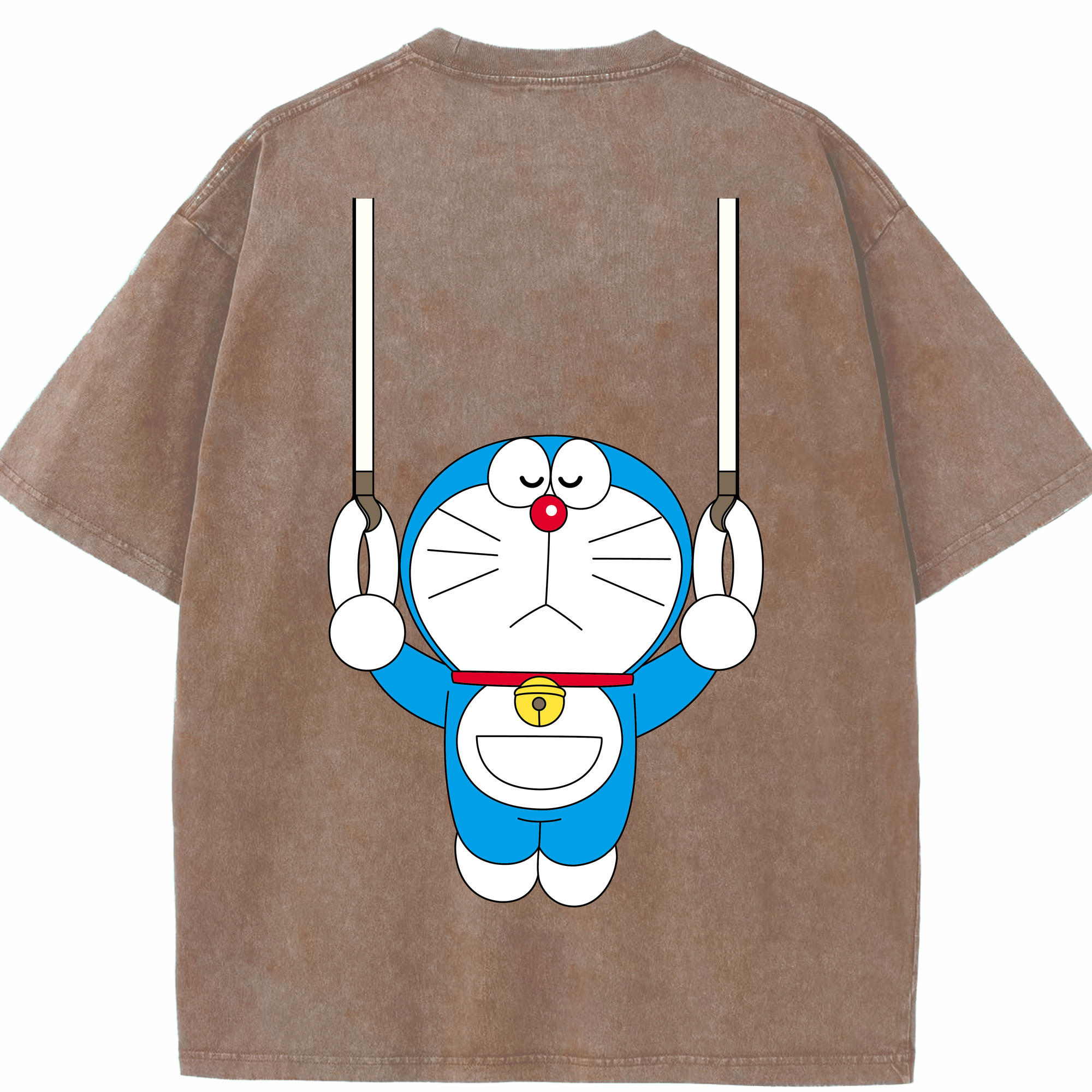 （画像用） ドラえもん Doraemon 綿100% ヴィンテージ風 半袖Tシャツ（背面プリント）