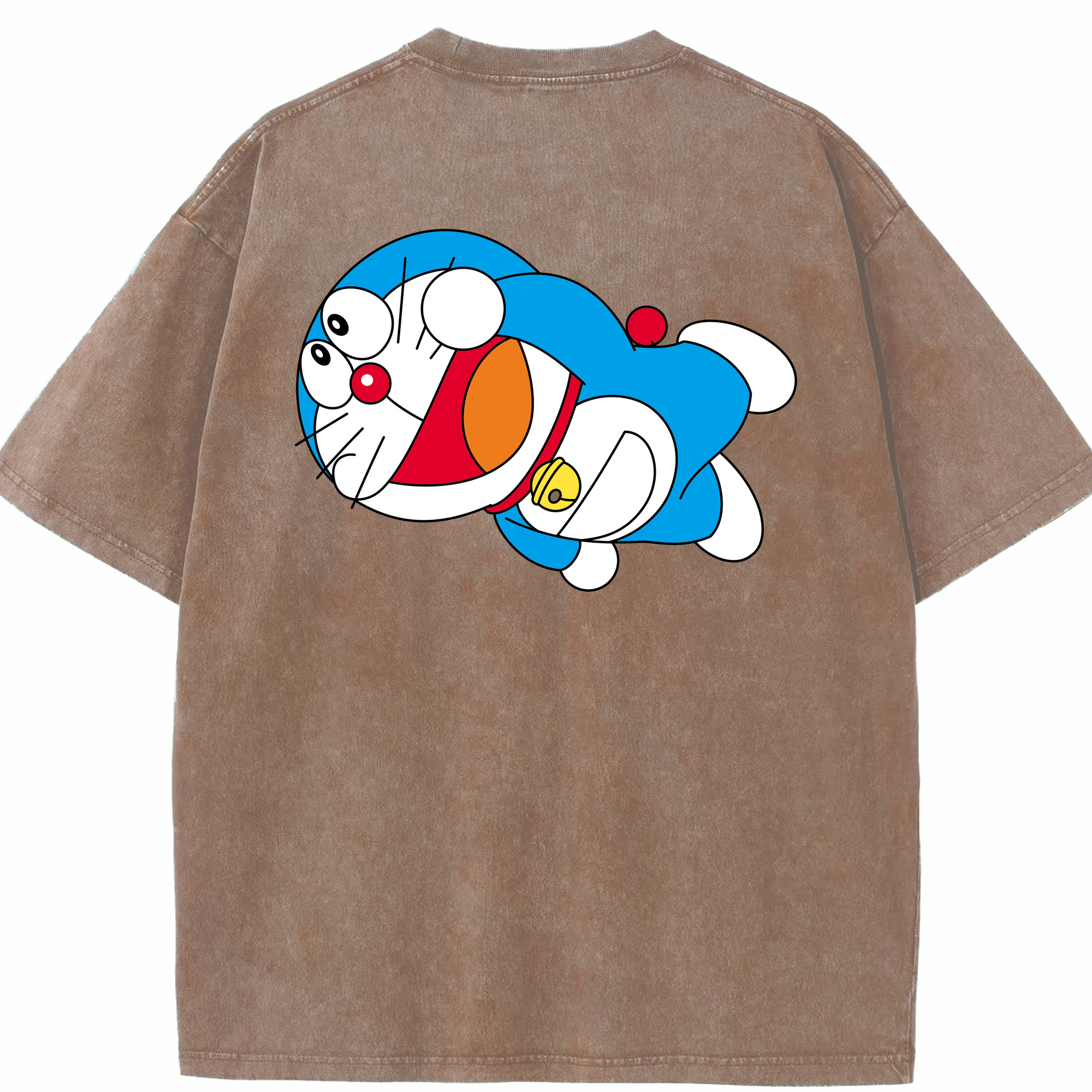 （画像用） ドラえもん Doraemon 綿100% ヴィンテージ風 半袖Tシャツ（背面プリント）